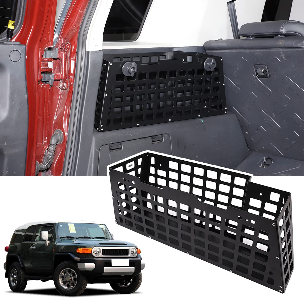 Toyota FJ Cruiser 2007-2021 Center Console Organizer - Side Outlet Storage Bag & Trunk Storage Box Type B - Perfect for Road Trips, Camping & Off-Road Adventures
