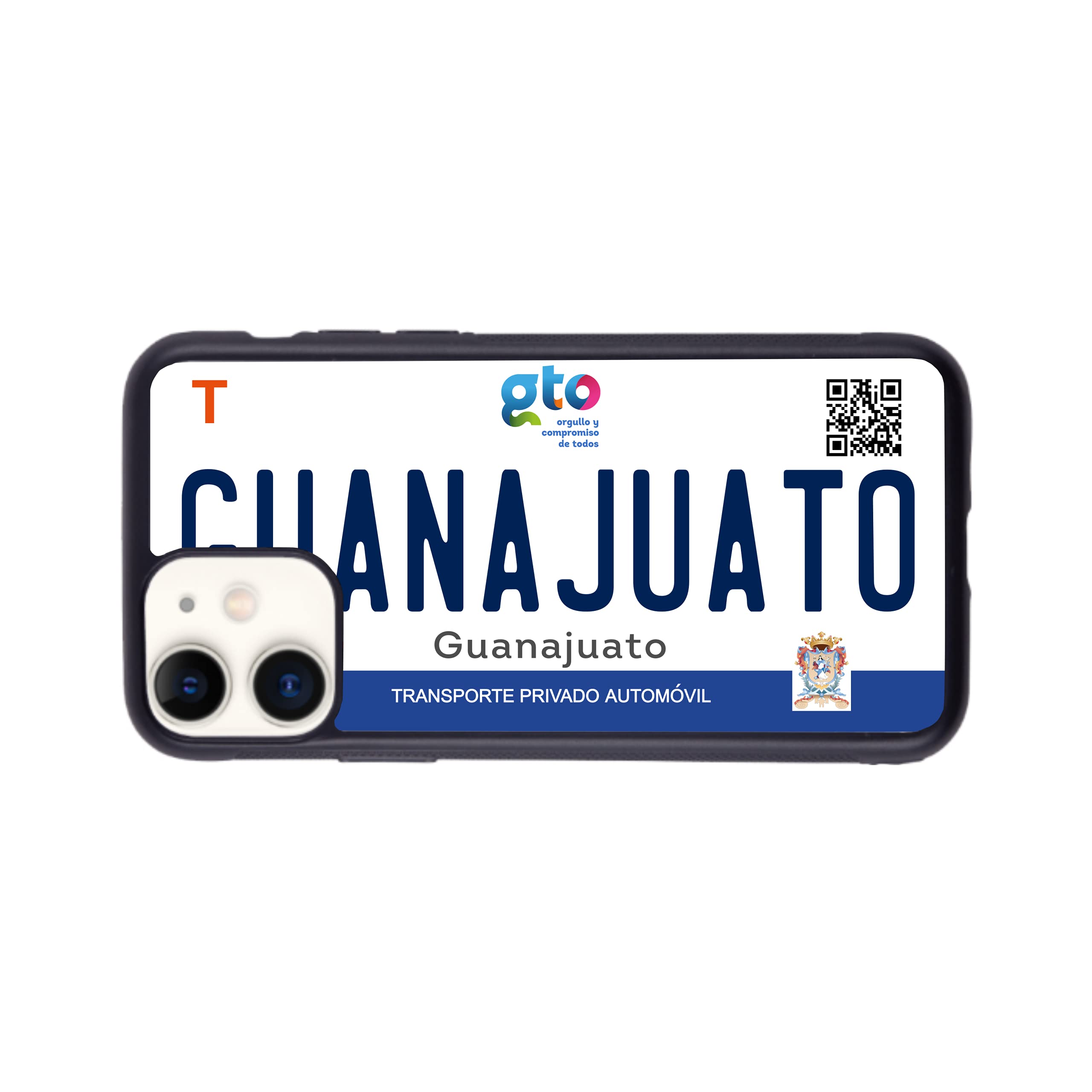 Guanajuato License Plate Phone Case for iPhone 12/12 Pro - Durable Custom Mexican Design Phone Cover for Travel & Car Enthusiasts