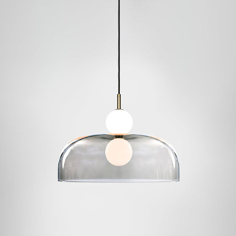 Modern Echo Glass Pendant Light - Elegant Hanging Fixture for Kitchen Island, Dining Room & Bedroom Lighting - Dimmable LED Chandelier for Home Decor