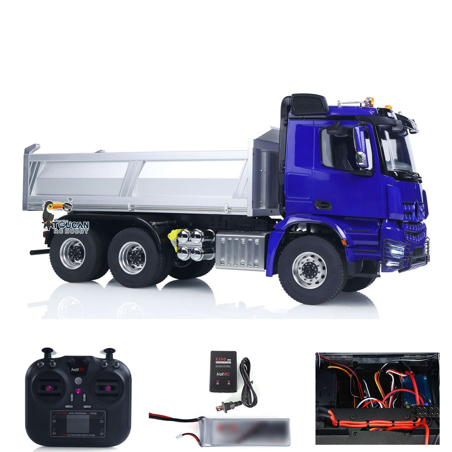 1/14 Scale RC Hydraulic Tipper Dump Truck - 6X6 Metal Chassis Construction Vehicle with Light & Sound (2025T Model) | Fast Free Shipping | Perfect for Construction Site Play & RC Hobby Enthusiasts