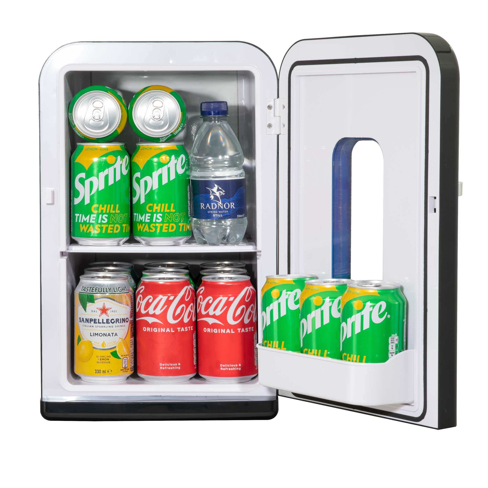 Baridi 15L Mini Fridge Cooler - 12V/230V Portable Compact Refrigerator for Skincare, Makeup, Cars, Bedrooms, Dorms & Camping - Energy Efficient Black Mini Fridge (Model DH95) - Perfect for Travel, Office & Small Spaces