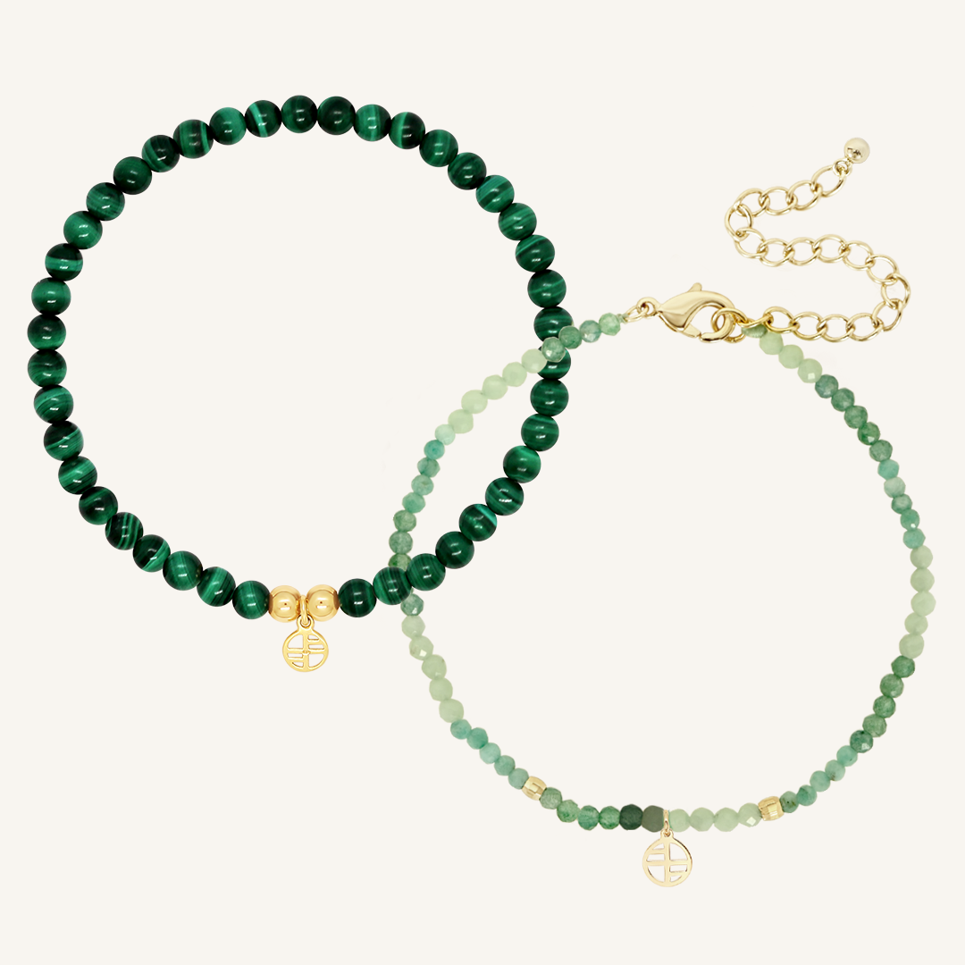 Eco-Friendly Green Bracelet Set for Women - Sustainable Fashion Jewelry for Everyday Wear & Gifts