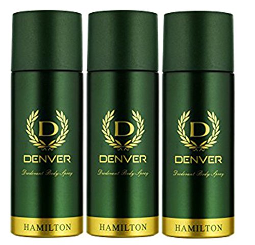 Denver Hamilton Deo Body Spray for Men - 3 Pack Fresh Green Scent | Long-Lasting Fragrance, Odor Protection | Perfect for Gym, Work & Daily Use