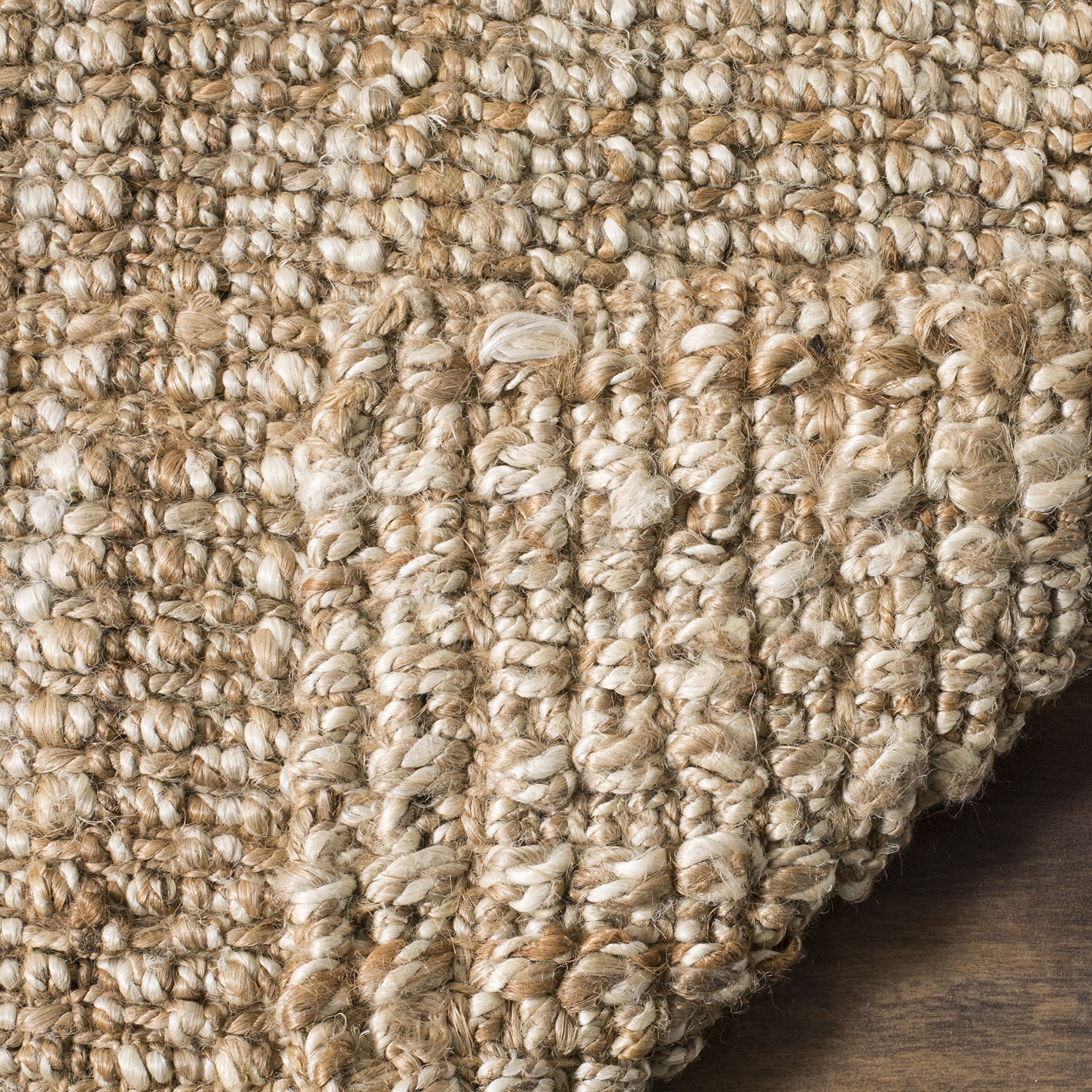SAFAVIEH Handmade Jute Area Rug 8' x 10' - Natural Fiber Collection, Durable & Eco-Friendly Floor Covering for High Traffic Living Room, Bedroom, Dining Room | NF456A
