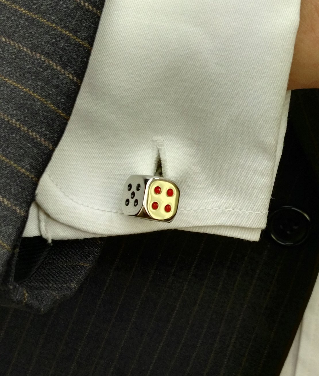 Men's Classic Funny Playing Card Cufflinks Set with Gift Box - Perfect for Weddings, Parties & Formal Events