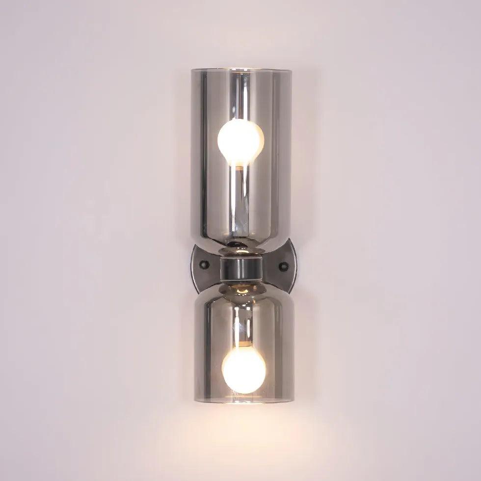 Double Head Glass Up and Down Wall Lights - Modern Adjustable LED Sconce for Bedroom, Living Room, and Hallway Lighting