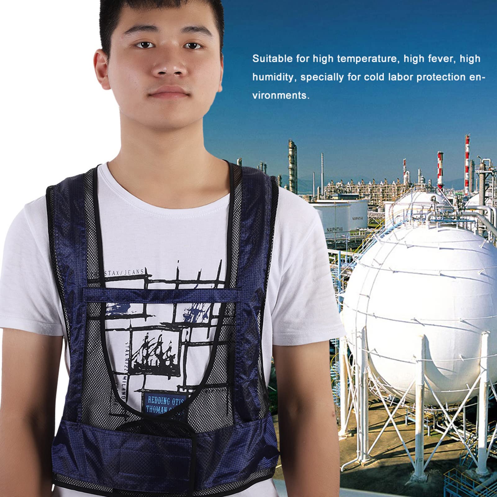 Pssopp Welding Steel Air Compressed Cooling Vest - Vortex Tube Air Conditioned Waistcoat for Industrial Work - Heat Resistant Safety Apparel for Welders & Hot Environments