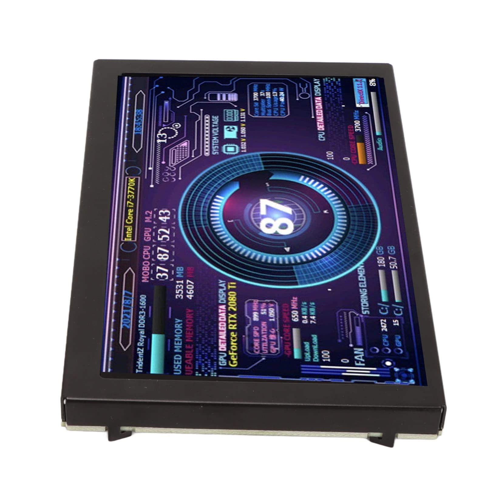 Bewinner 5 Inch USB IPS Mini Display for PC CPU Monitor - DIY Temperature Theme, Secondary Screen for Computer Case with ARGB Lighting | Perfect for Gaming Rigs, Workstations & Custom PC Builds
