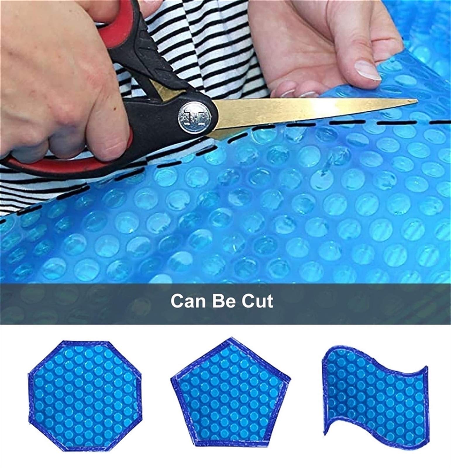 Heavy Duty Solar Pool Cover - Rectangle Bubble Heating Blanket with Grommets for Inground & Above Ground Pools | Summer & Winter Insulation | UV Resistant Tarpaulin (6ft x 19ft/2m x 6m) | Perfect for Backyard, Family Swimming & Energy Savings