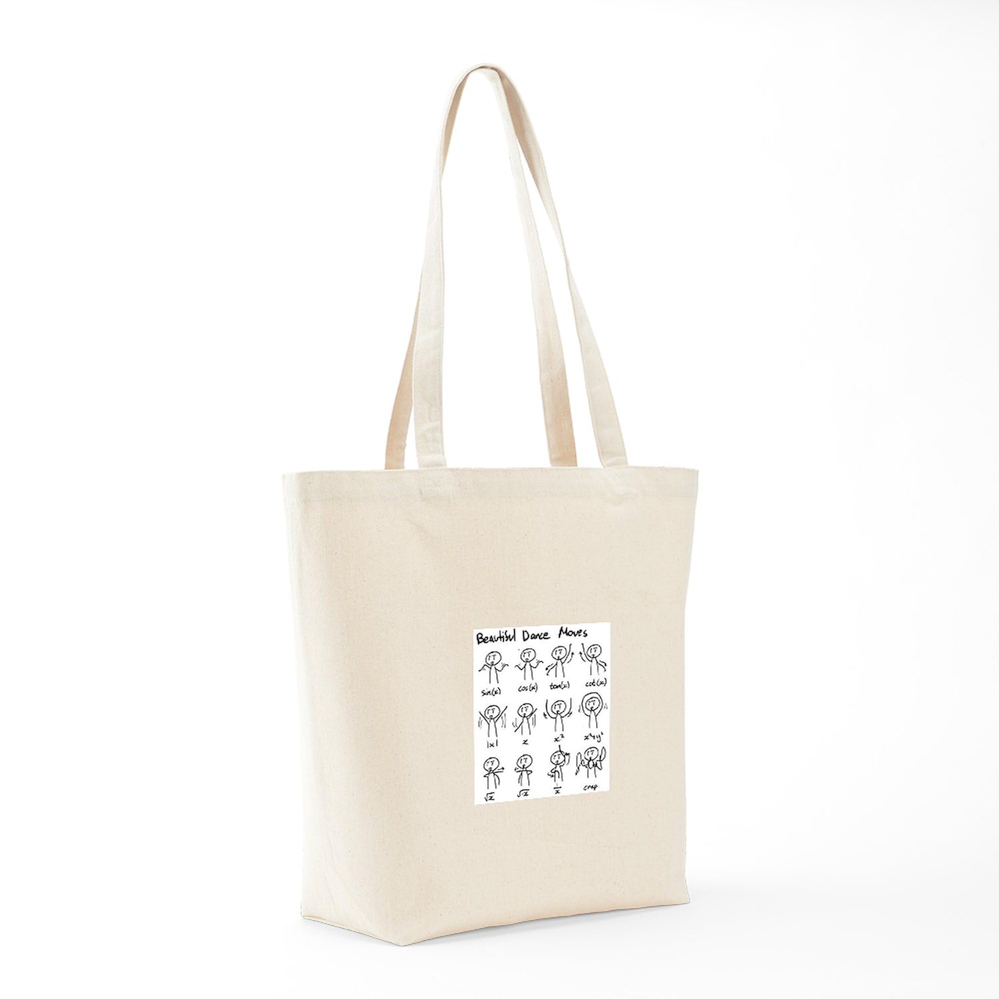 Beautiful Math Dance Moves Tote Bag - Natural Canvas Reusable Shopping Bag for School, Groceries & Beach | Funny Math Teacher Gift
