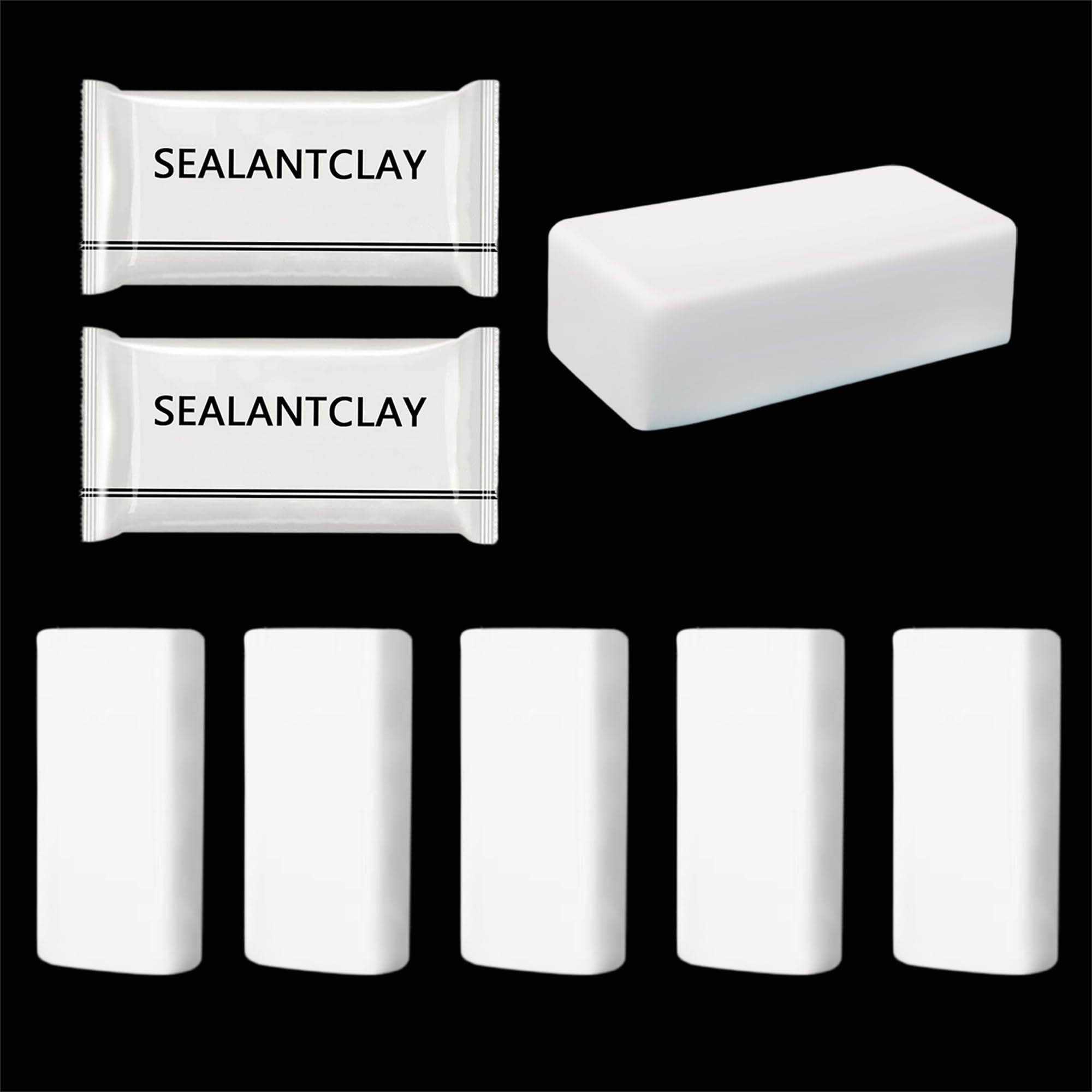 Duct Seal Repair Sealing Clay - 5 Pack White Seal Putty for Quick Mending | Drain Connections, Wall Holes & AC Vents | Waterproof, Flexible & Long-Lasting | Ideal for Plumbing, HVAC & Home Repairs