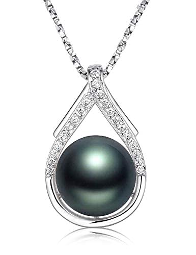 Tahitian Black Pearl Necklace for Women - Elegant Jewelry Gift for Mom, Wife, Girlfriend | Perfect for Mother's Day, Anniversary, Wedding, Birthday, Christmas & Valentine's Day | Ideal for Date Nights, Special Occasions & Everyday Elegance