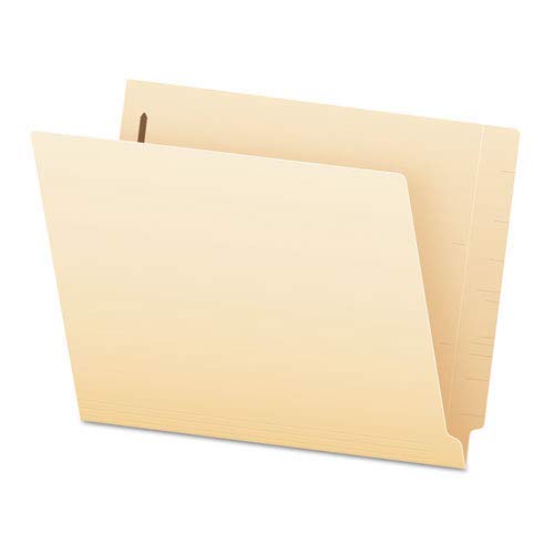 End Tab Fastener Folders - 2 Fasteners, Letter Size, Manila Color, 50 per Box - Perfect for Office Filing, Document Organization & School Projects