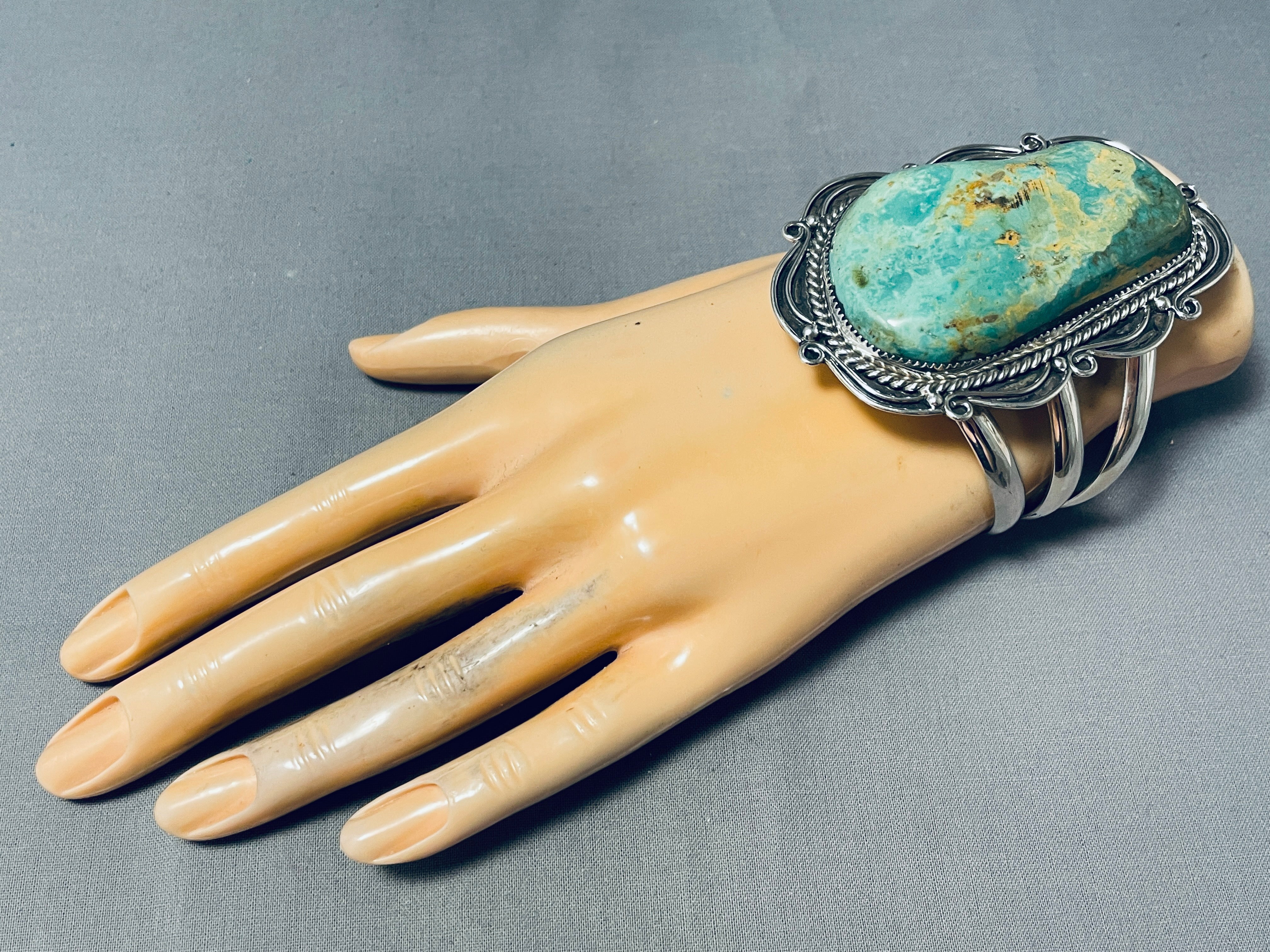Authentic Navajo Sterling Silver Turquoise Bracelet - 103g Handcrafted Native American Jewelry for Women - Perfect for Boho, Western & Festival Fashion