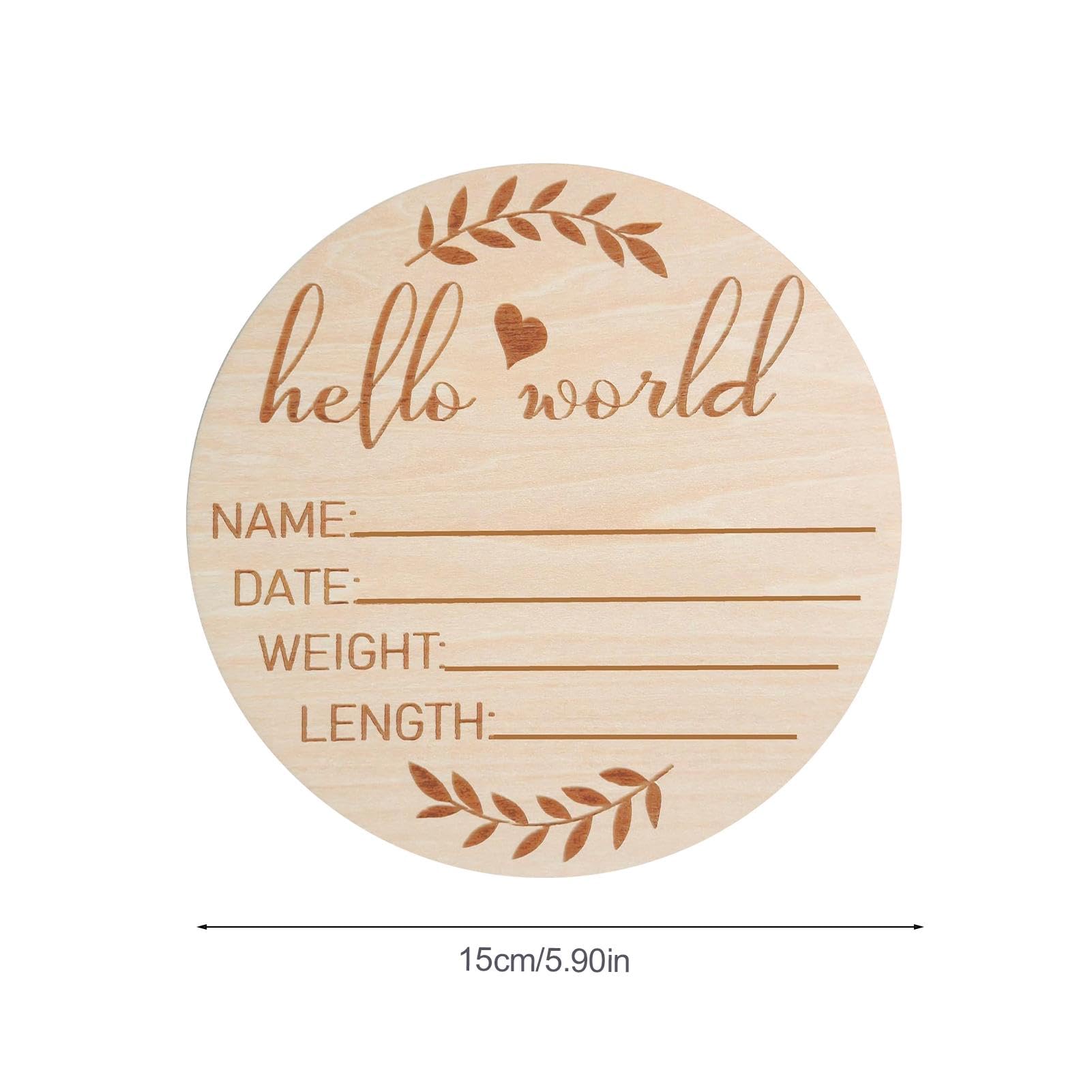 Shakven Wooden Baby Birth Announcement Sign - Unique Hospital Birth Sign & Cherished Baby Shower Keepsake | Perfect for Newborn Photo Props, Nursery Decor & Gender Reveal Gifts