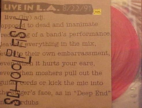 Live in L.A. Red Vinyl EP - Limited Edition Collectible Record for Music Lovers - Perfect for Vinyl Collections, Home Decor & Gift Giving