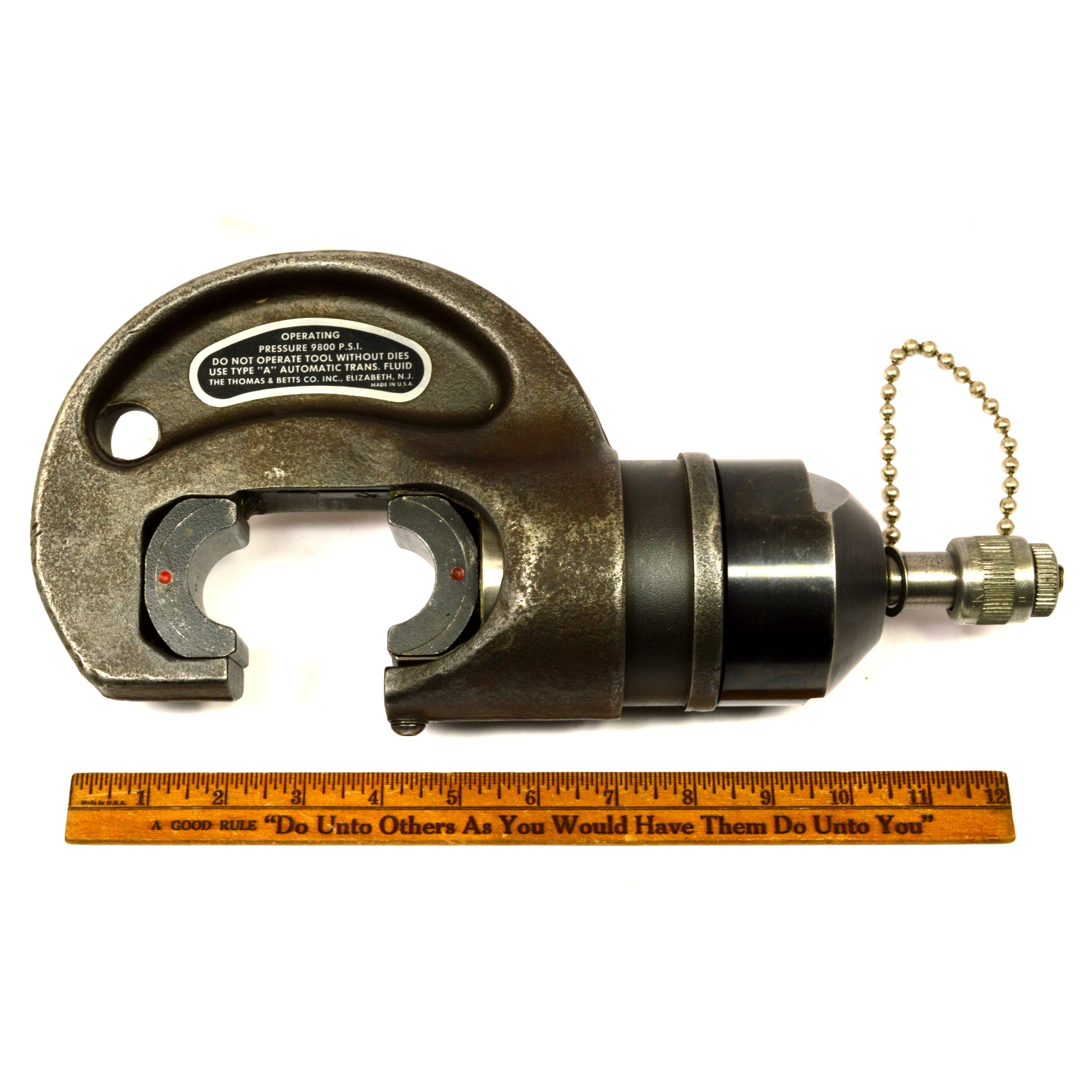T&B Thomas & Betts TBM 15 15-Ton Hydraulic Crimper Set with 11 Dies - Professional Electrical Tool for Cable Termination & Wire Connectors - Perfect for Industrial, Commercial & DIY Electrical Projects