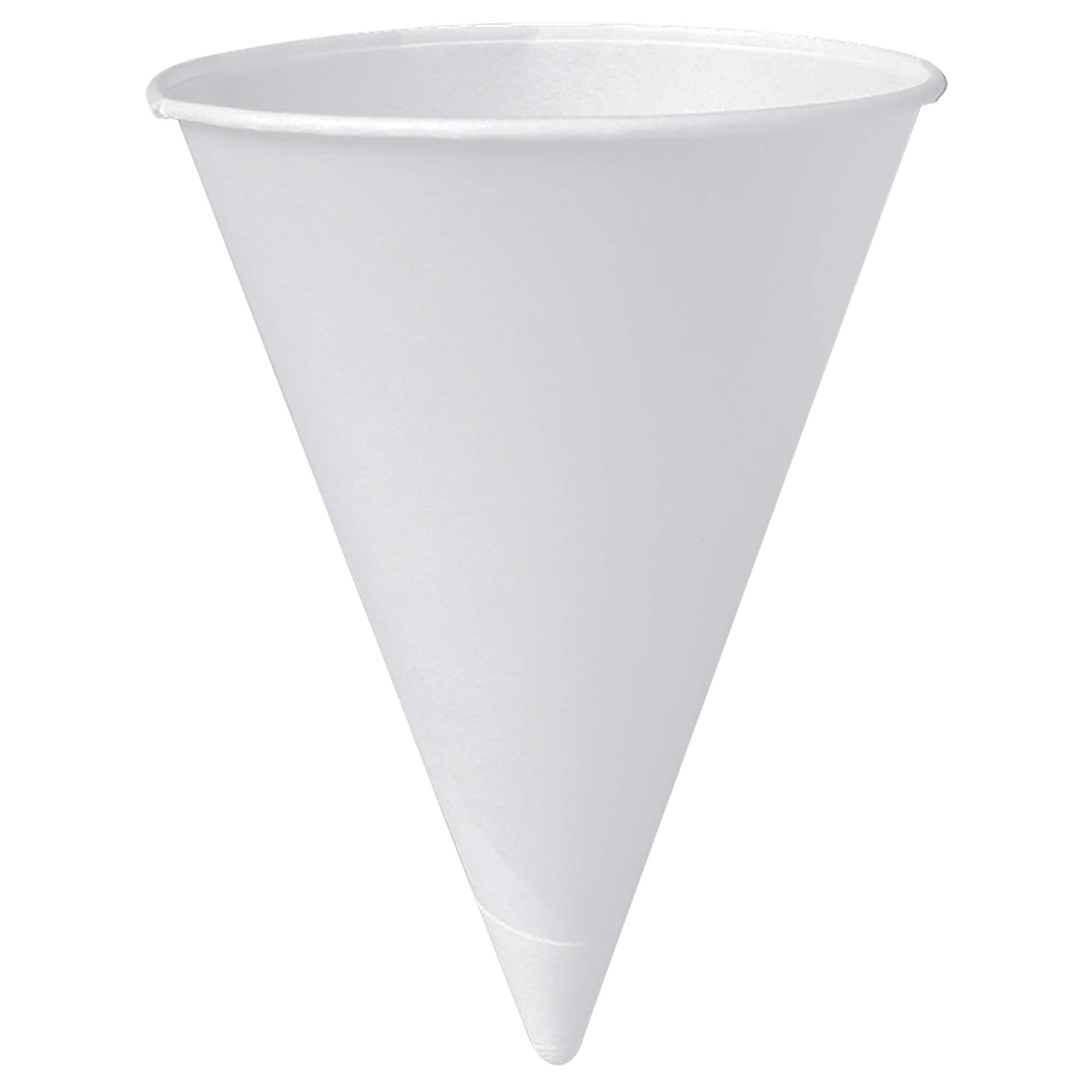 Solo 6RB-2050 6 oz White Paper Cone Cups - Bulk Pack of 5000 Disposable Drink Cups for Parties, Events, and Catering | Eco-Friendly & Leak-Proof