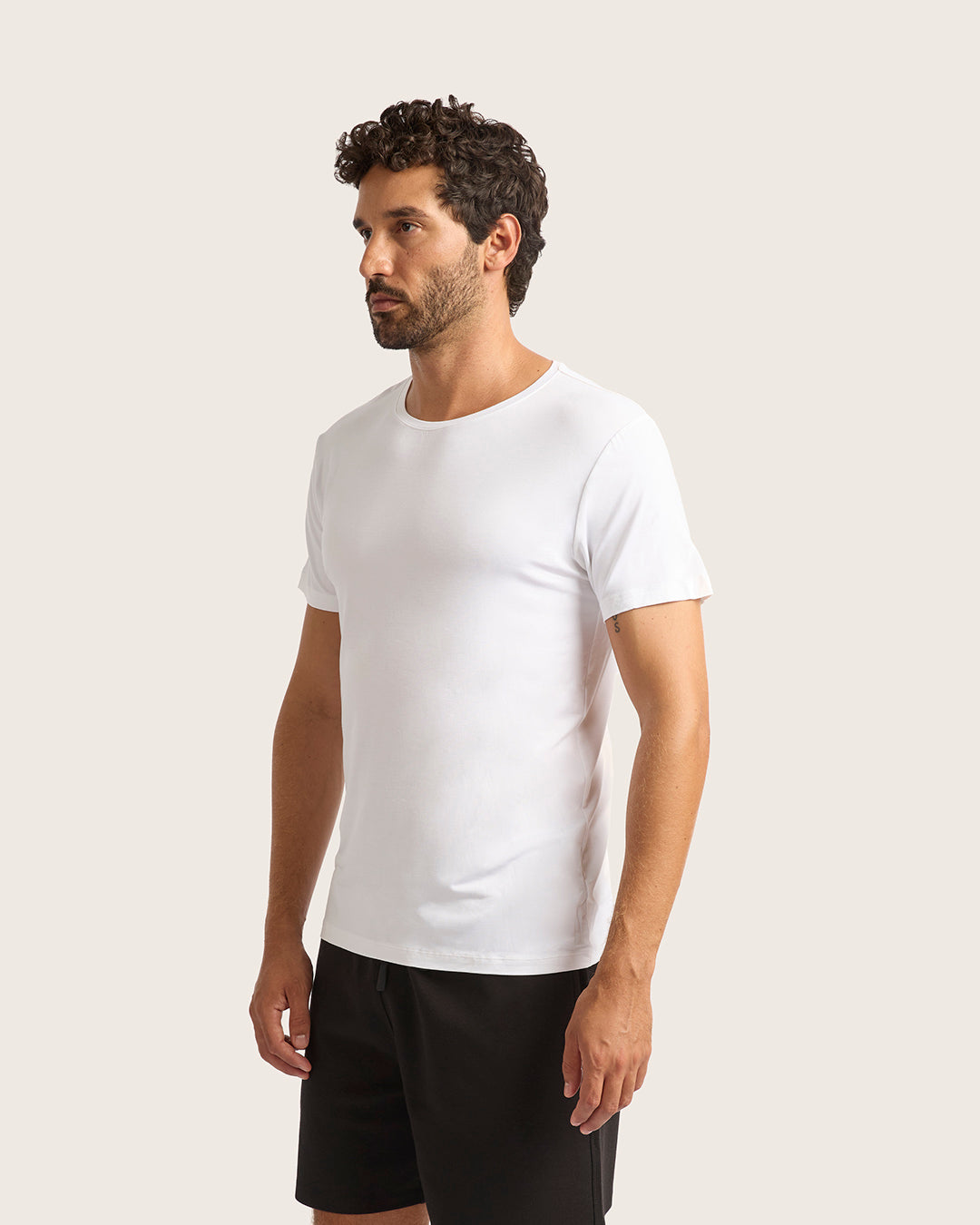 Premium Men's Crew Neck T-Shirt - Soft Cotton White Tee for Casual Wear & Everyday Comfort | Gym, Workout, Lounge & Street Style