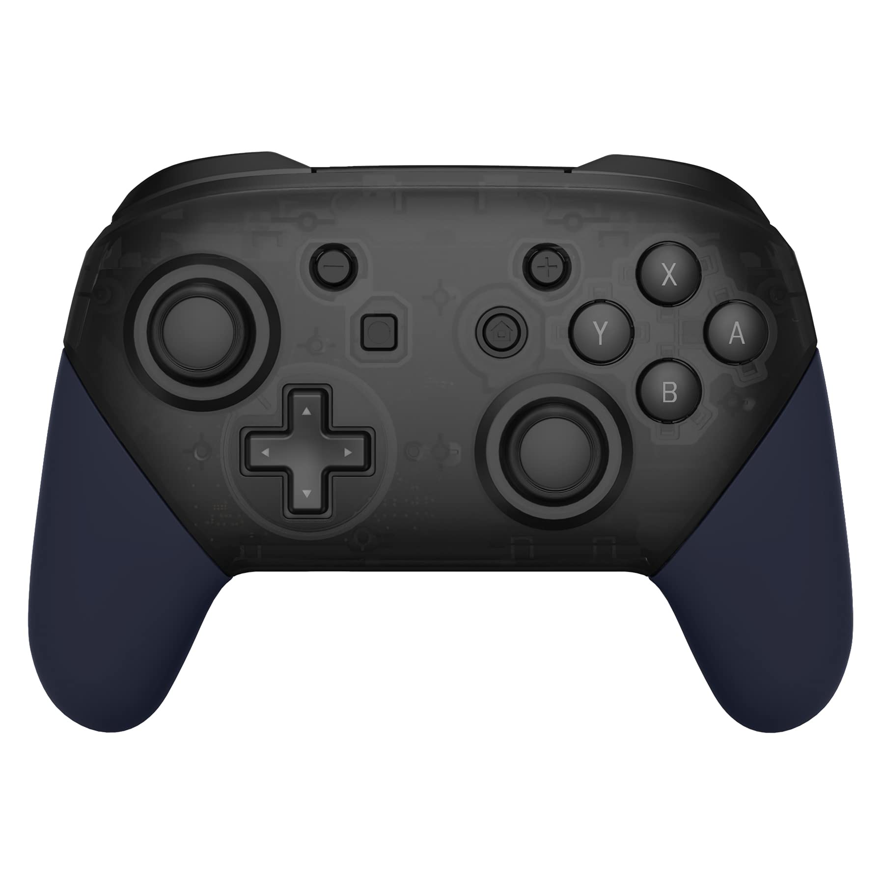 eXtremeRate Midnight Blue Soft Touch Replacement Handle Grips for Nintendo Switch Pro Controller - DIY Hand Grip Shell (Controller Not Included) - Perfect for Gaming Comfort & Customization