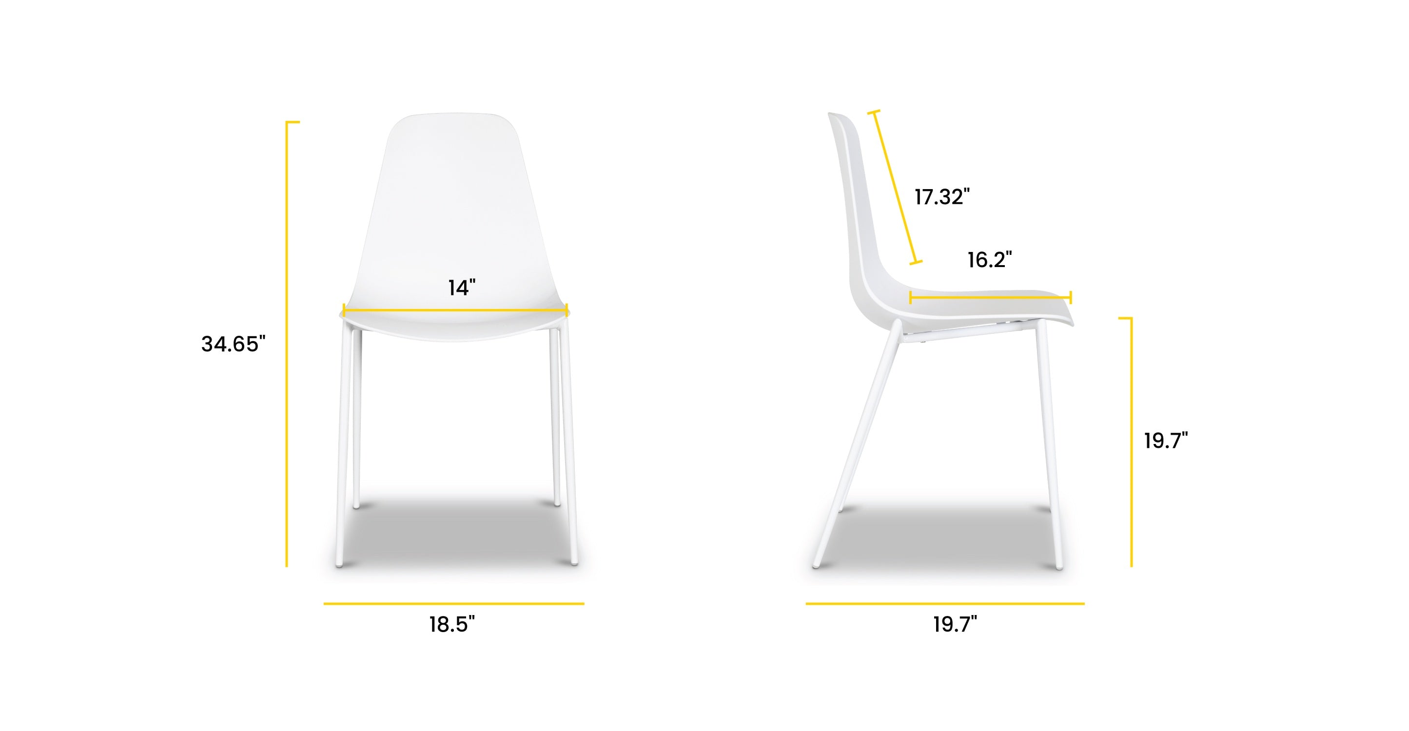 Isla Dining Chair - Modern Wooden Dining Room Chairs Set of 2, Comfortable Upholstered Seat with Sturdy Metal Legs - Perfect for Kitchen, Dining Room, Breakfast Nook & Home Decor