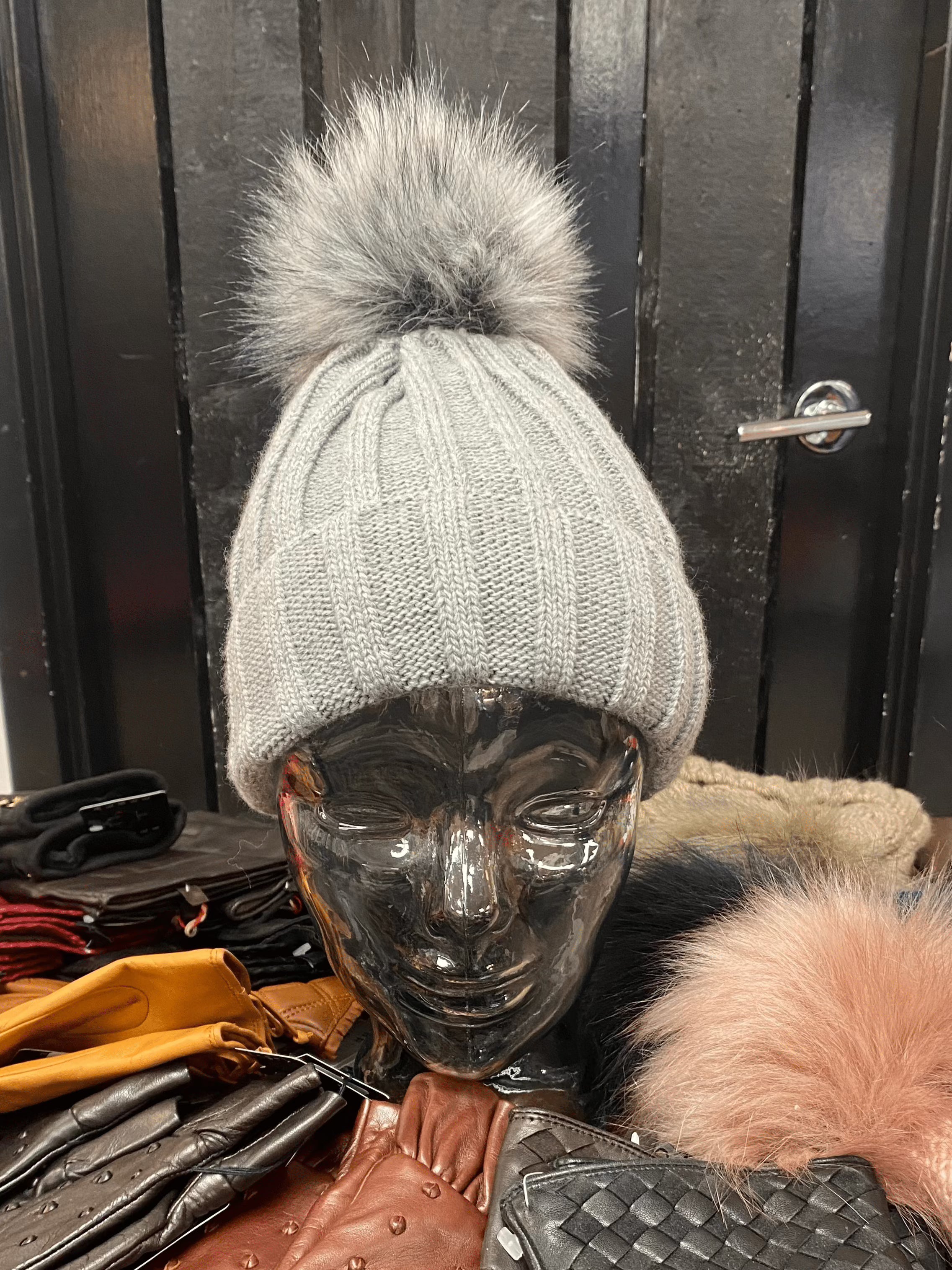 Cozy Knit Fleece Lined Pom Pom Winter Beanie Hat for Women - Warm Soft Cuffed Knit Hat for Cold Weather, Outdoor Activities & Fashion Accessories