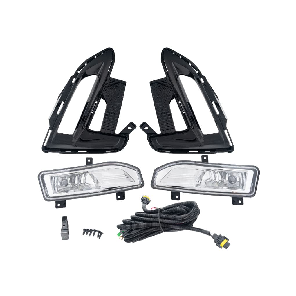 Nissan Sentra Fog Light Assembly Kit - Compatible with 2020 2021 2022 Models - Halogen Bulbs, Covers & Harness Included - Left & Right Side Replacement - Perfect for Night Driving and Foggy Conditions