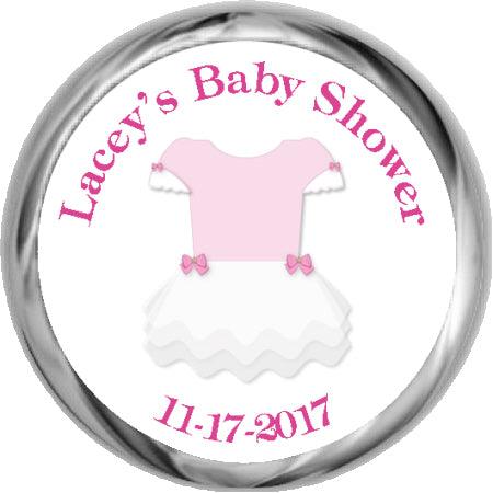 Personalized Baby Shower Stickers - Custom Name & Date Labels for Baby Shower Decorations, Invitations, Gifts & Party Favors - Cute Tutu Design for Girls & Boys