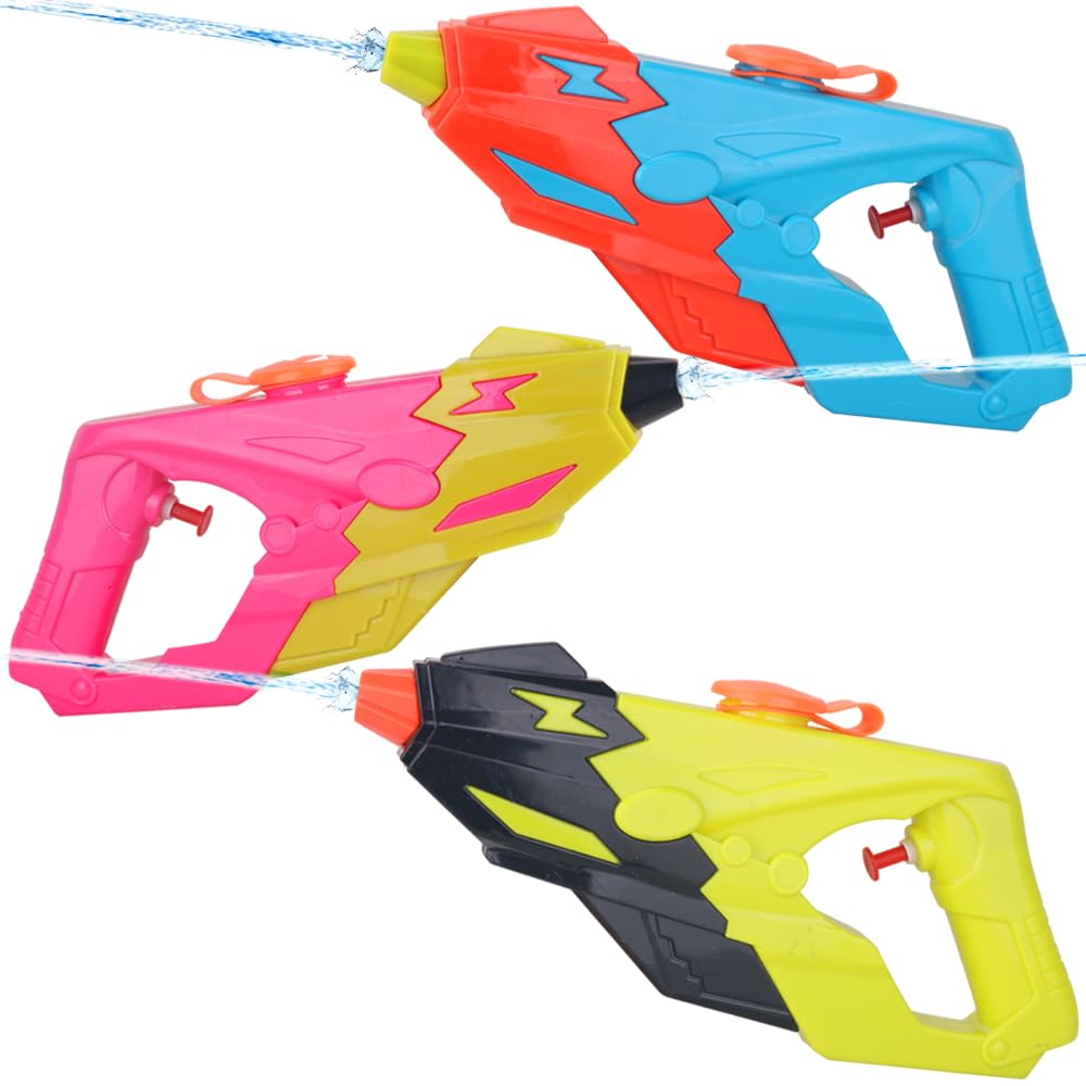 ArtCreativity 3-Pack Water Blasters for Kids - Colorful Pool & Beach Toys