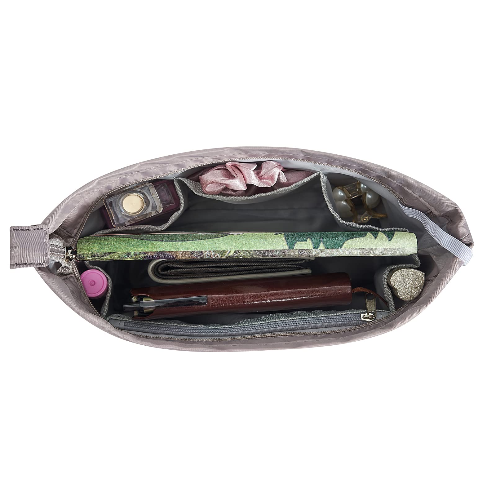 Premium Nylon Purse Organizer Insert - 13 Zippered Pockets, 5 Sizes for Tote Bags & Handbags | Perfect for Travel, Work & Daily Organization