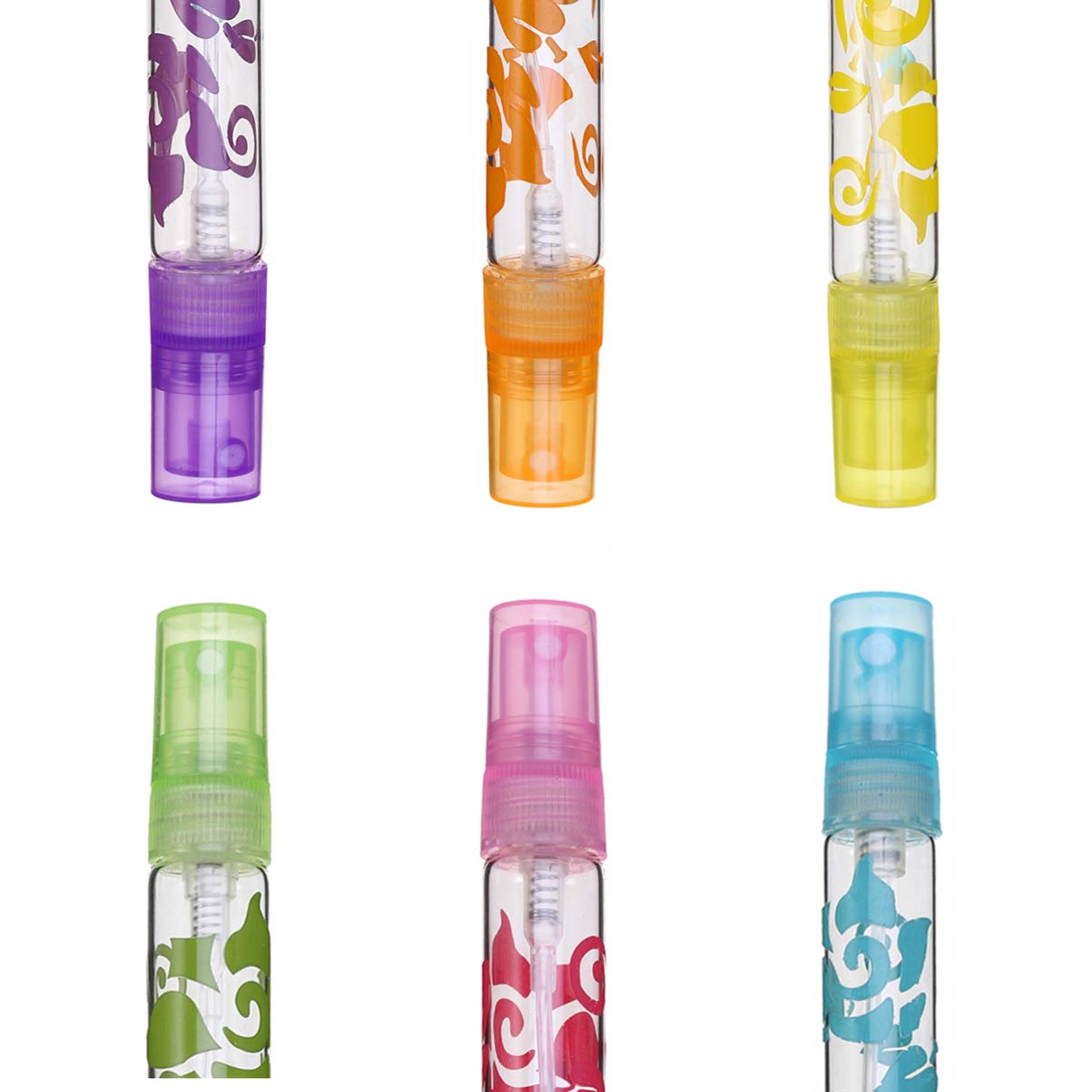 6-Pack 10ml Mini Refillable Spray Bottles - Portable Empty Perfume & Makeup Atomizer Bottles with Glass Tube for Travel, DIY, Skincare, and Cosmetics Storage