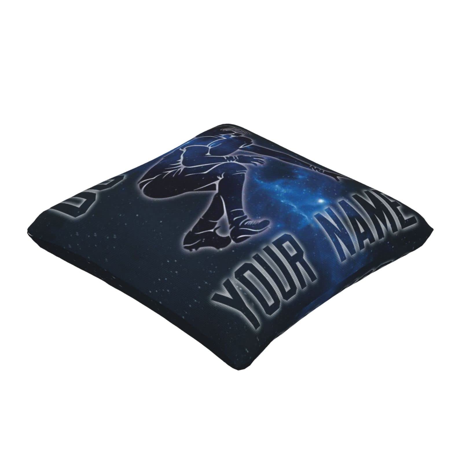 Custom Personalized Throw Pillow Covers 2-Pack - Add Name & Number - 18x18 & 16x16 Inch Football Themed Decorative Pillow Cases - Perfect for Sports Gifts, Home Decor, and Fan Merchandise
