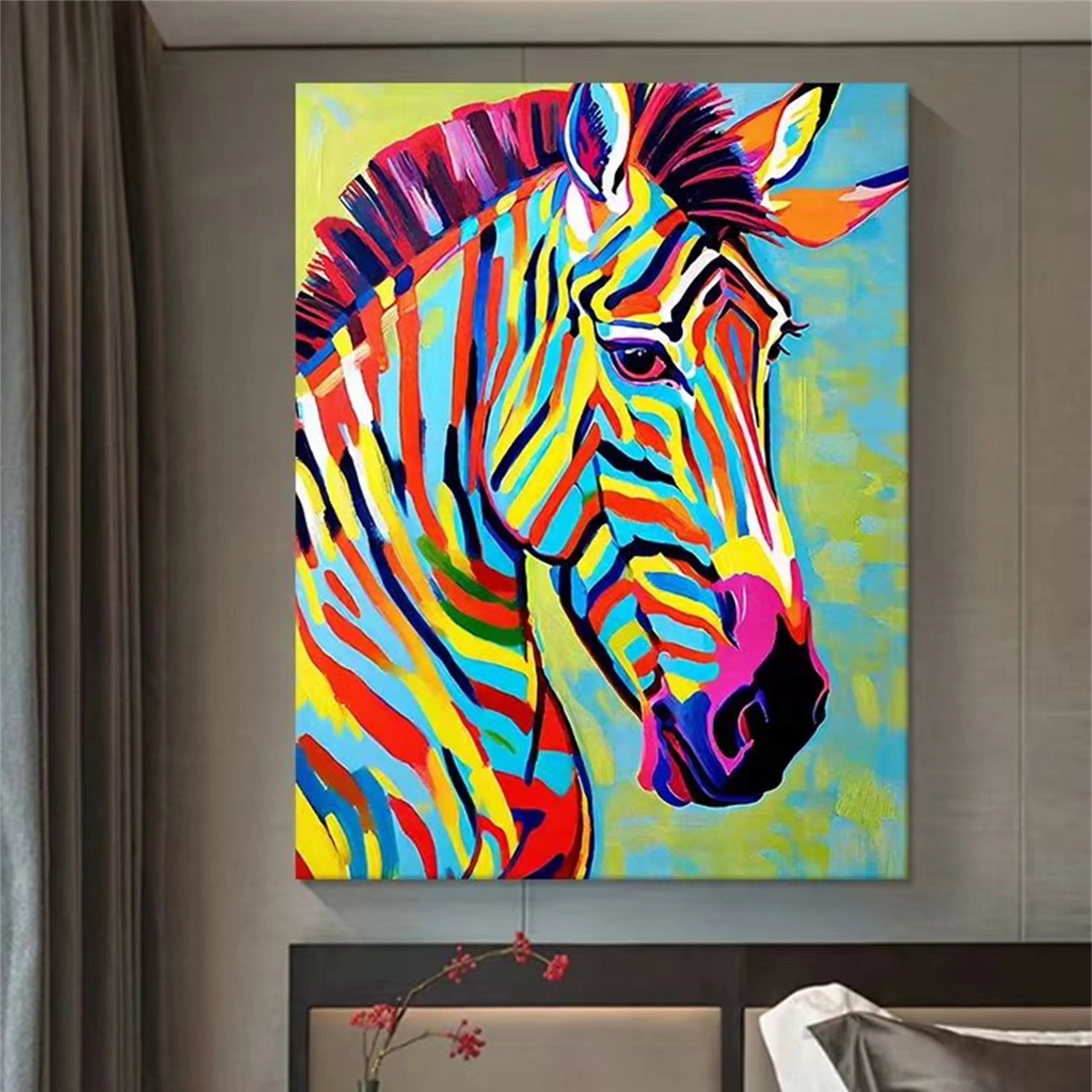 Animal Art Painting #AP021 - Handmade Canvas Wall Decor for Living Room, Bedroom & Office | Wildlife & Nature Inspired Artwork