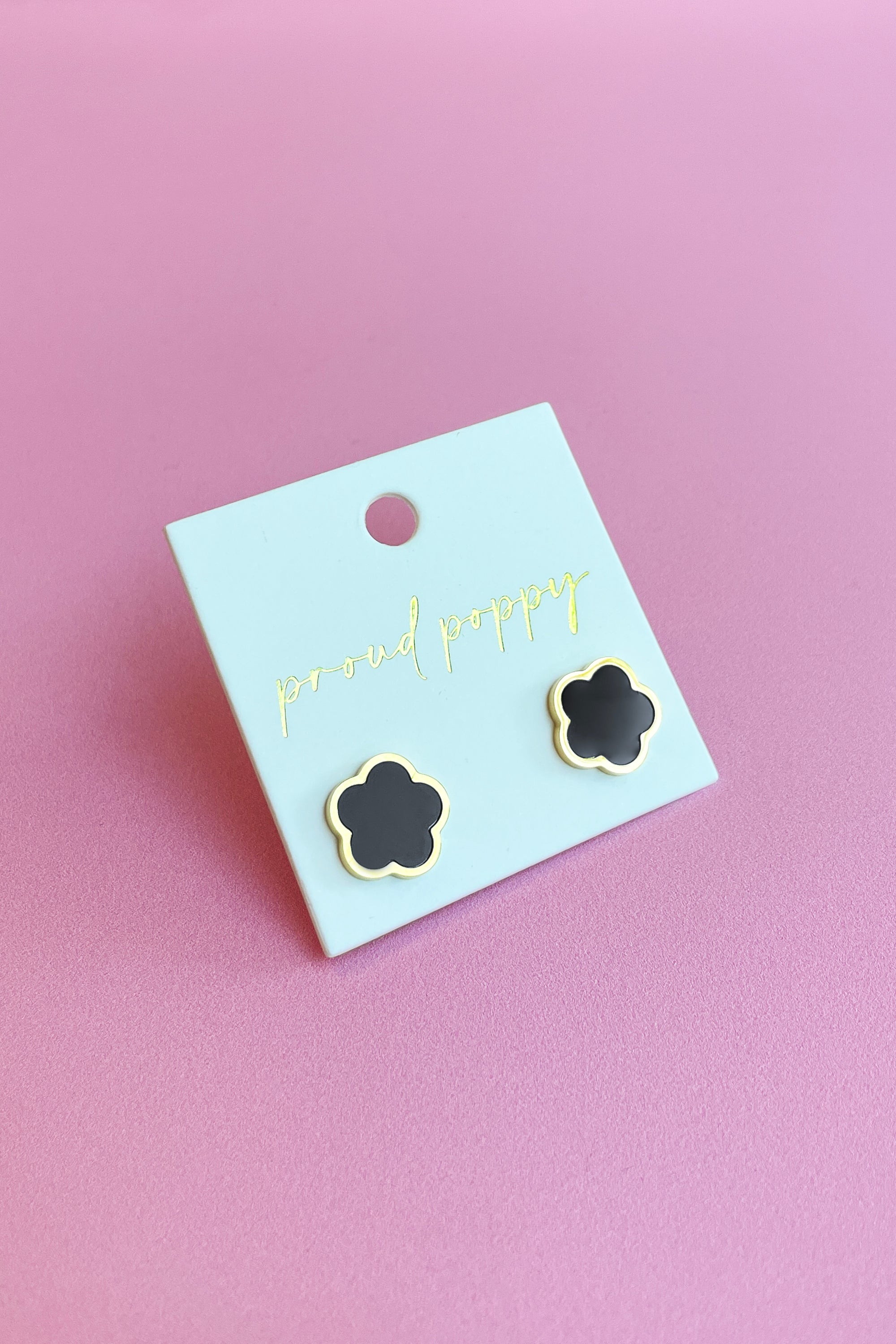 Stylish Black Clover Earrings for Women - Elegant Four Leaf Clover Jewelry for Everyday Wear & Special Occasions