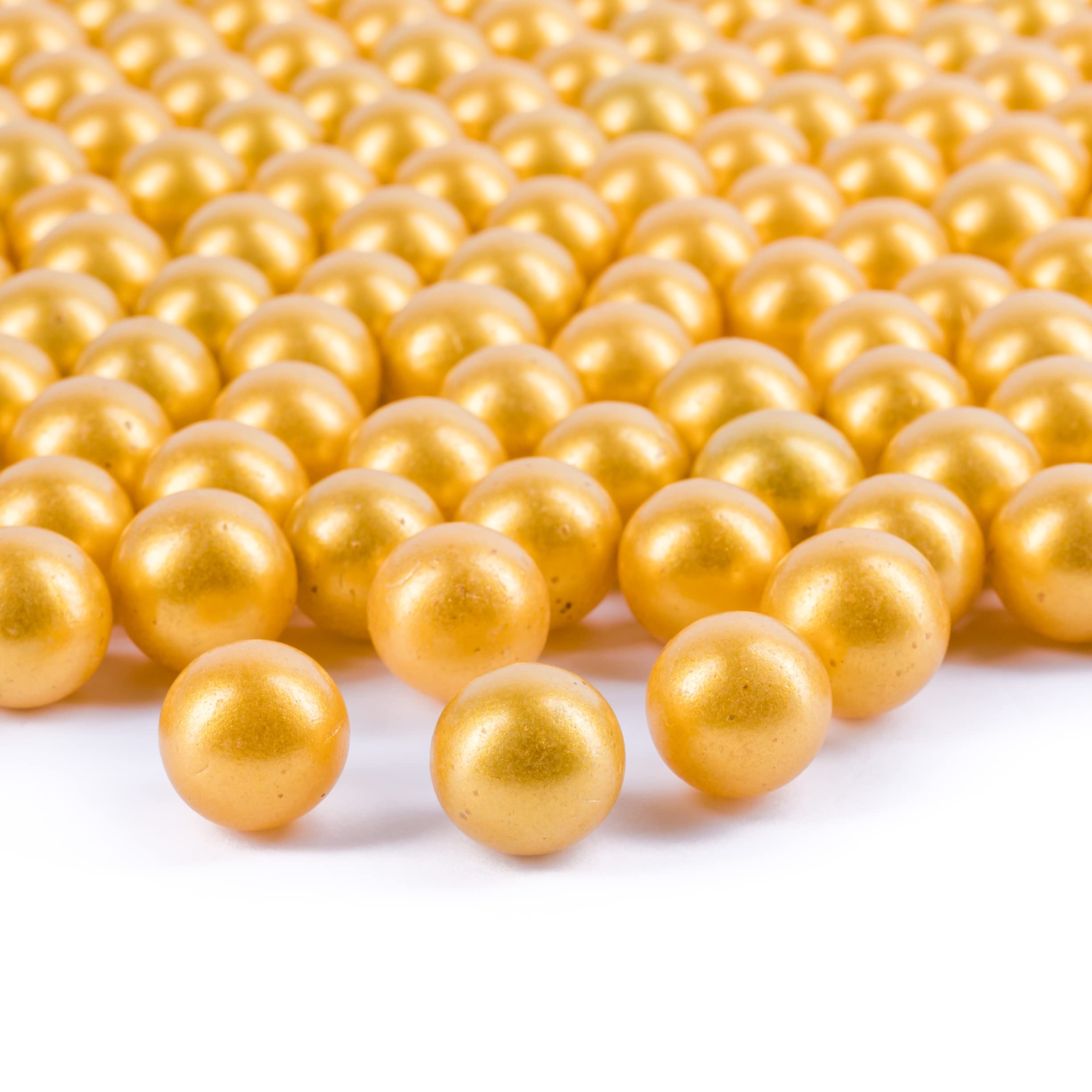 Galashield Gold Glass Marbles for Vases - 5lb Bulk Vase Fillers (400pcs) | Decorative Round Glass Beads for Home Decor, Centerpieces & Floral Arrangements