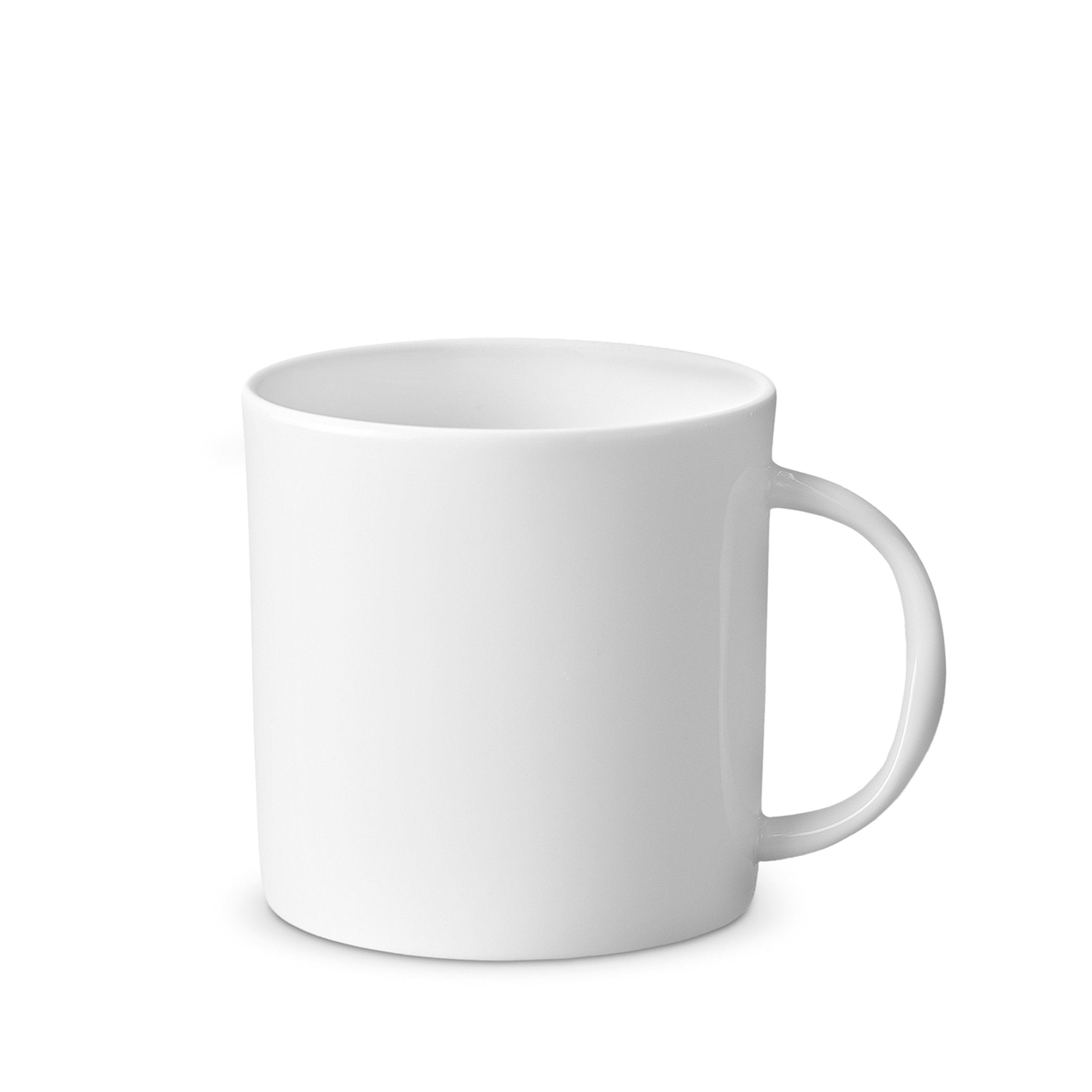 White Ceramic Cord Mug - Insulated Coffee Cup with Handle for Home, Office & Outdoor Use