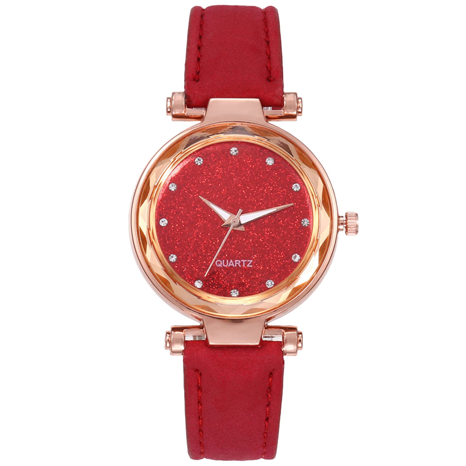 Ladies Diamond Silver Starry Sky Pink Face Watch - Elegant Frosted Railroad Design for Women | Perfect for Casual Wear, Office & Special Occasions