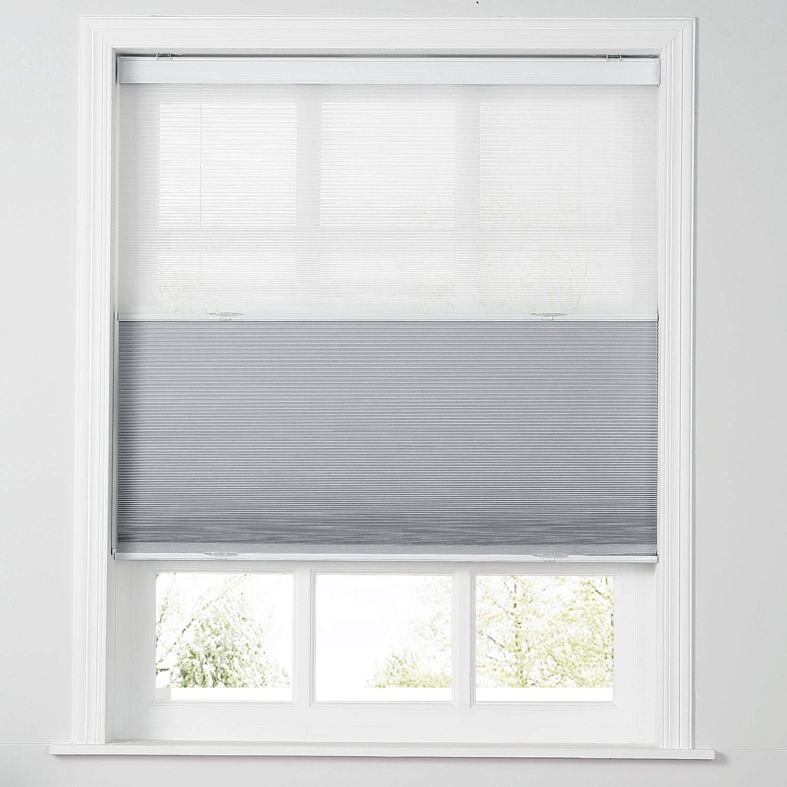 Drapifytex Cordless Blackout Honeycomb Shades - Custom Day & Night Window Coverings, 36