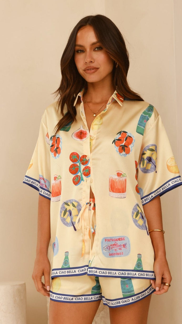 Harley Button Up Shirt and Shorts Set for Men - Casual Summer Outfit - Perfect for Beach, Vacation and Outdoor Activities