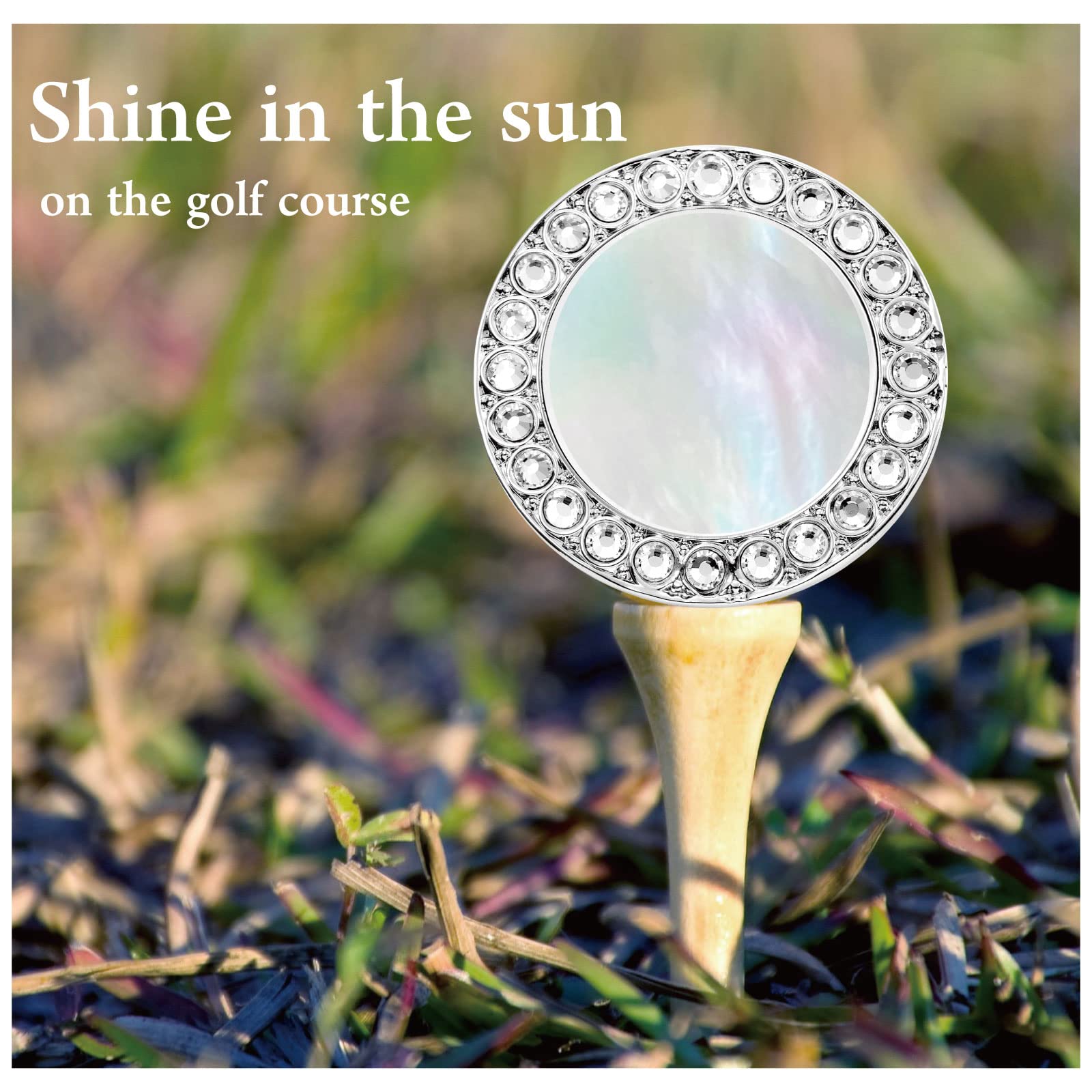 Pearl Crystal Golf Ball Marker Hat Clip - Premium Golf Accessories & Gifts for Women | Perfect for Golf Tournaments, Practice & On-Course Play