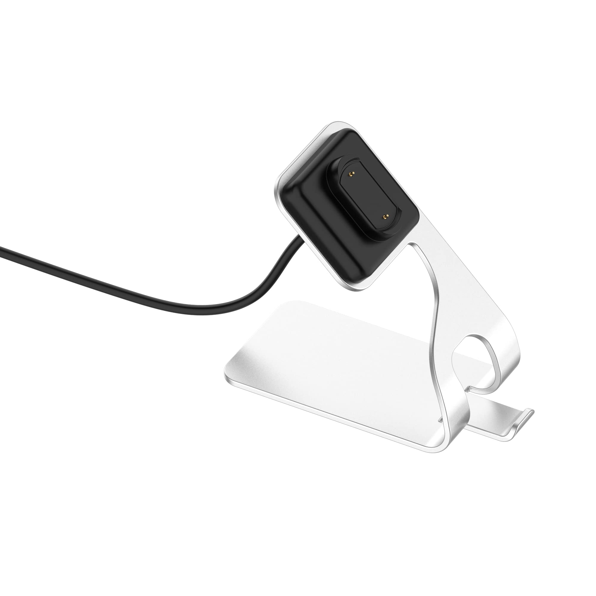 Magnetic Charging Stand for Amazfit GTS 3/GTR 3/GTR 3 Pro - Portable USB Charger Dock with Cable | Replacement Charger Cord (Silver) | Perfect for Home, Office & Travel Use
