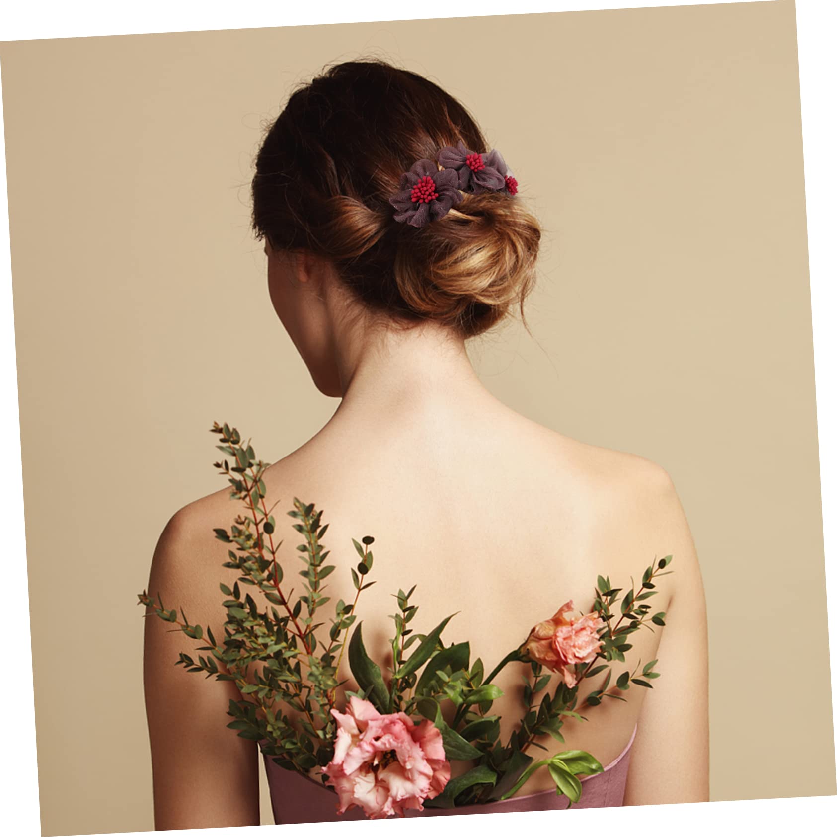 FOMIYES 6-Piece Hair Bun Maker Set - Donut Bun Maker with Flower Decor, Hair Accessories for Girls & Boys, Durable & Break-Resistant - Perfect for School, Parties & Everyday Styling