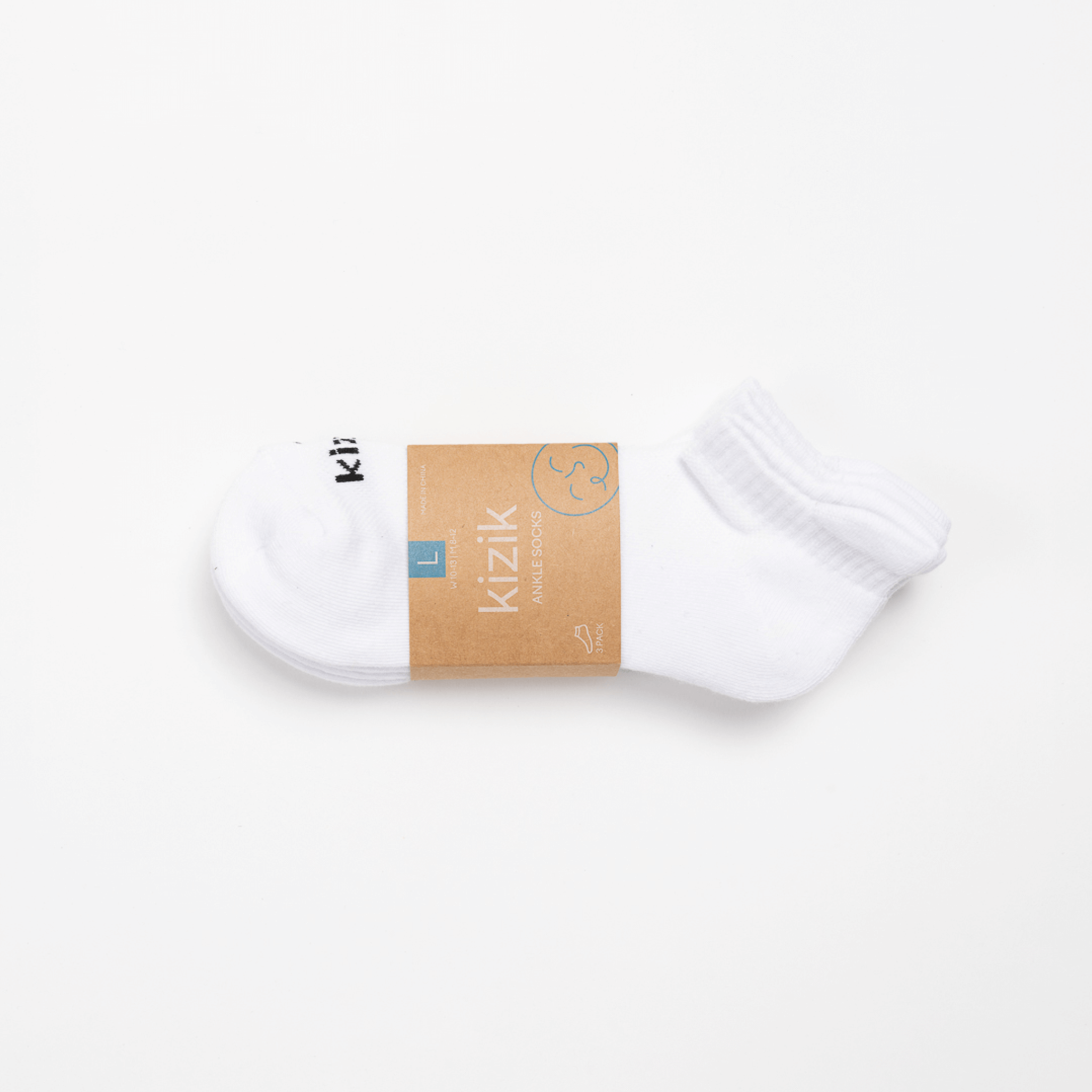 Kizik Comfortable Ankle Socks for Men & Women - Breathable White Athletic Socks for Running, Walking & Everyday Wear