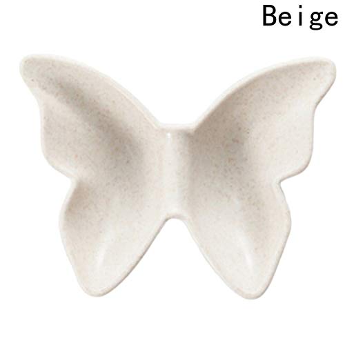 1PC Creative Butterfly-Shaped Wheat Straw Seasoning Dish - Japanese Sauce, Vinegar, Pickle & Snack Small Plate (Color 04) - Perfect for Sushi, Salad, Appetizers & Party Serving