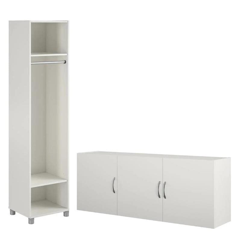 Home Square 2-Piece White Mudroom Cabinet Set - 18