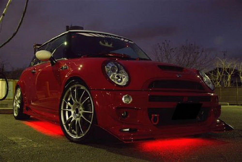 4-Piece Multi-Color RGB 252 LED Underbody Car Lighting Kit with Remote Control - Customize Your Ride for Night Cruising & Car Shows