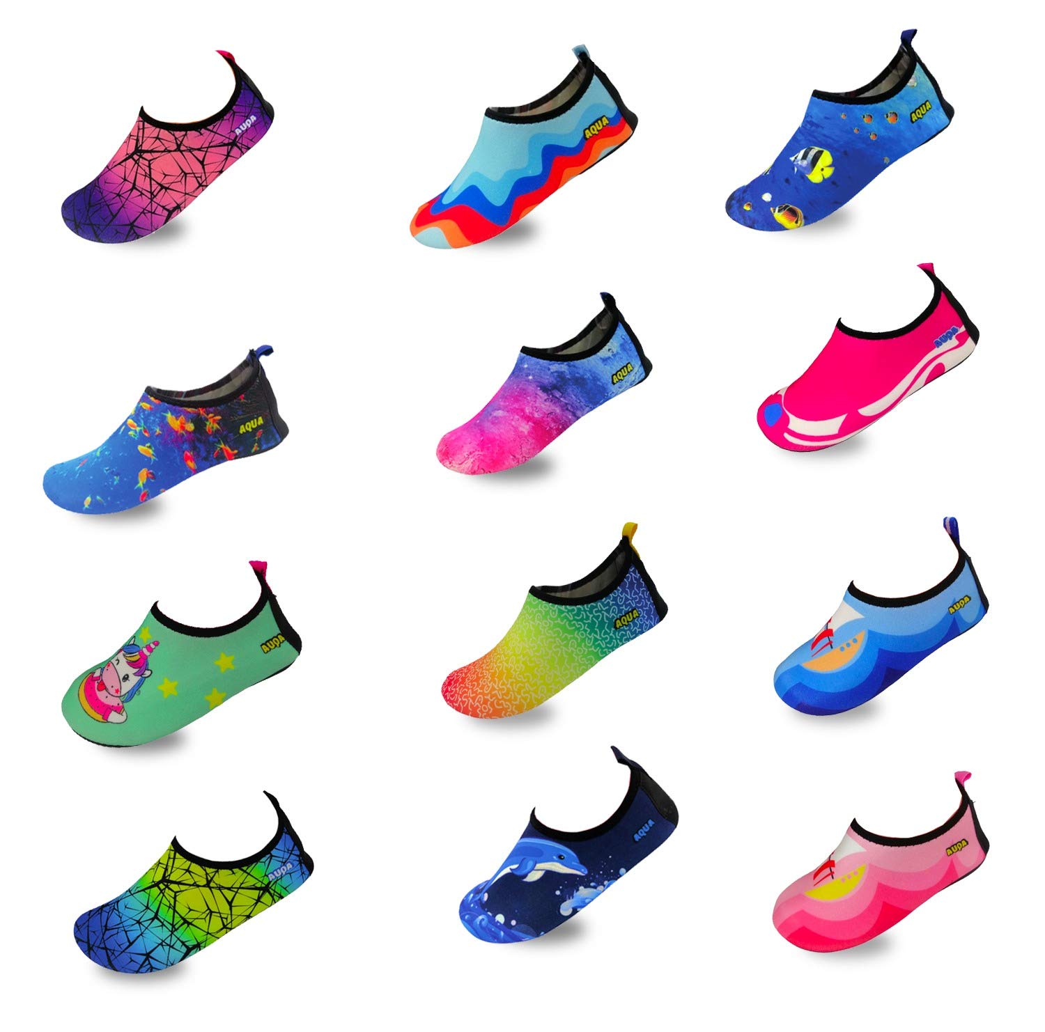 Quick-Dry Non-Slip Lightweight Water Shoes for Swimming, Beach & Pool - Comfortable Aqua Socks for Boys, Girls, Babies & Toddlers - Perfect for Summer Water Activities, Surfing & Outdoor Adventures