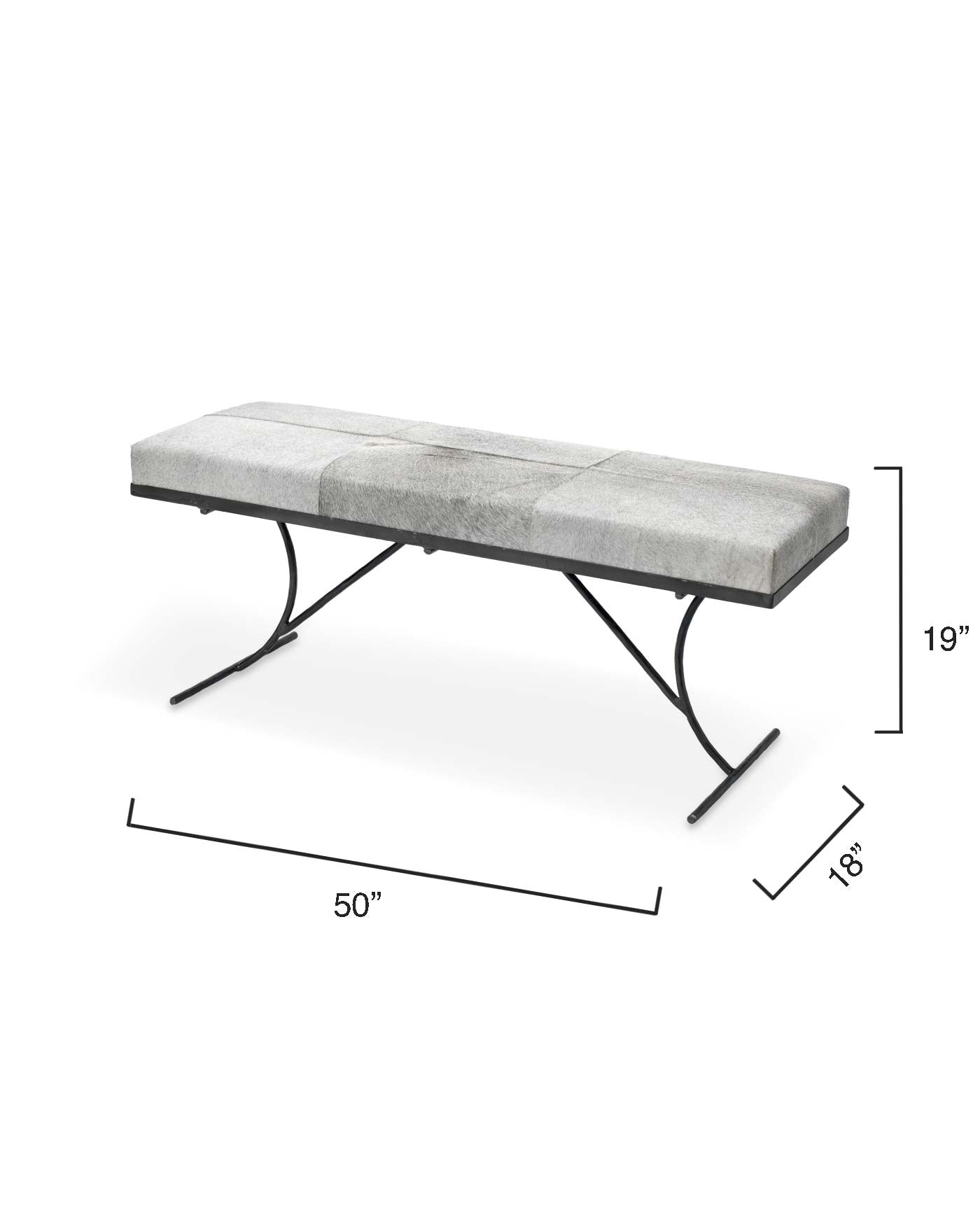 Kai Bench in Grey - Modern Wooden Bench for Living Room, Bedroom, or Entryway - Perfect for Home Decor and Seating