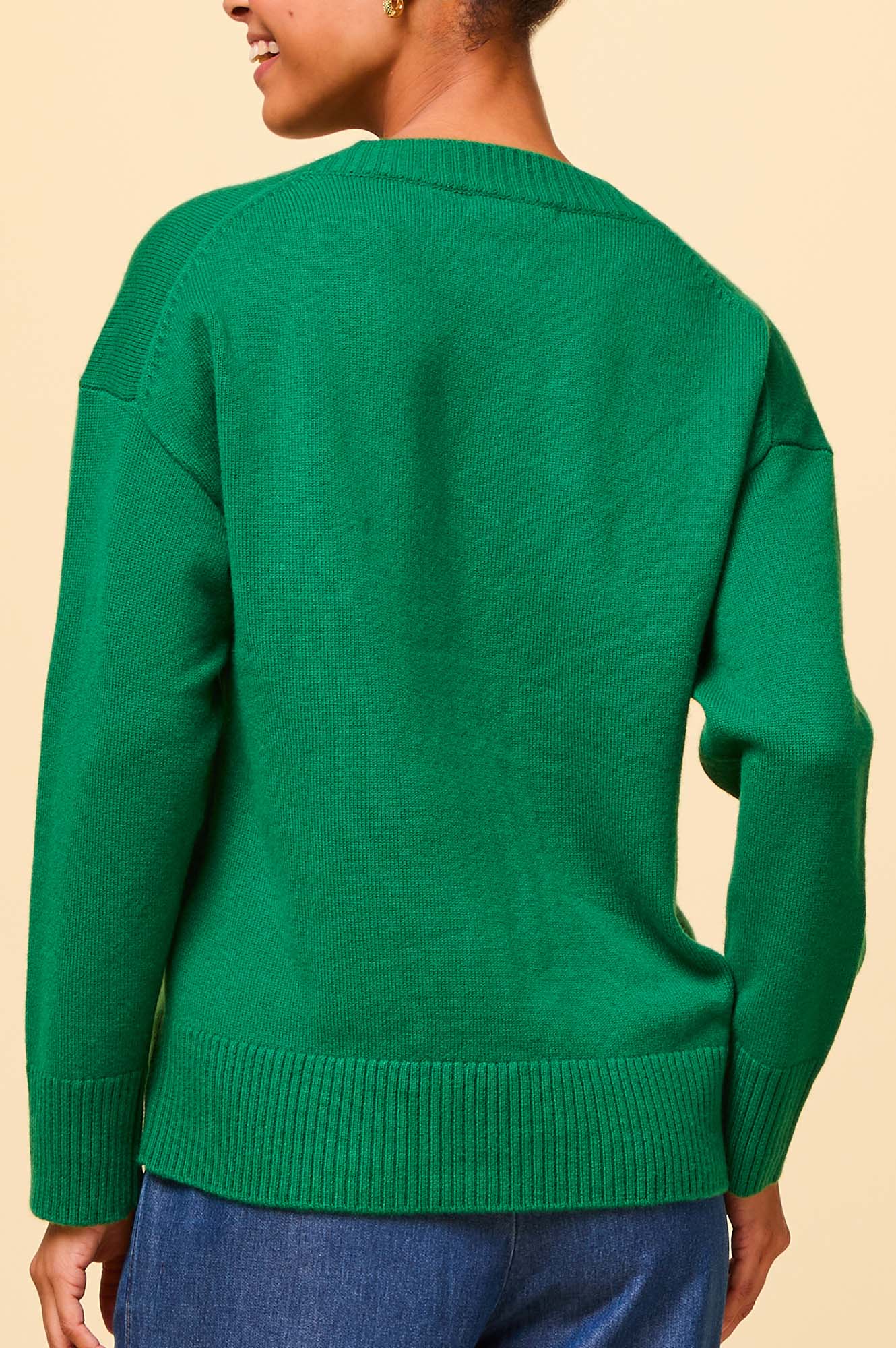 Soft Merino Wool Relaxed V-Neck Sweater for Women | Cozy Winter Pullover | Perfect for Casual Wear & Layering