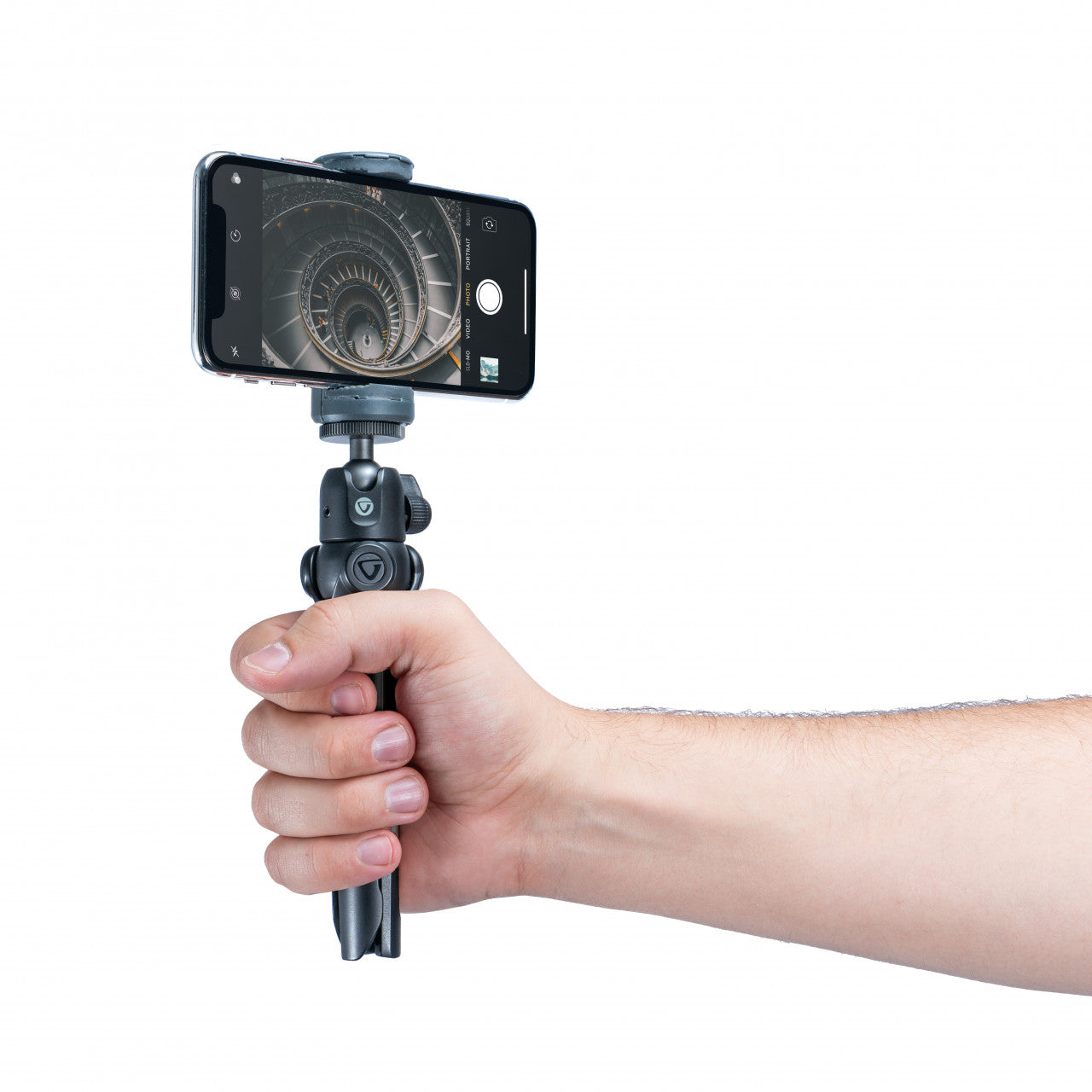 VESTA TT1 BP Mini Aluminum Tripod with Bluetooth Remote - Compact Lightweight Travel Tripod for Smartphones & DSLR Cameras - Perfect for Vlogging, Travel Photography & Outdoor Adventures (Black Pearl)